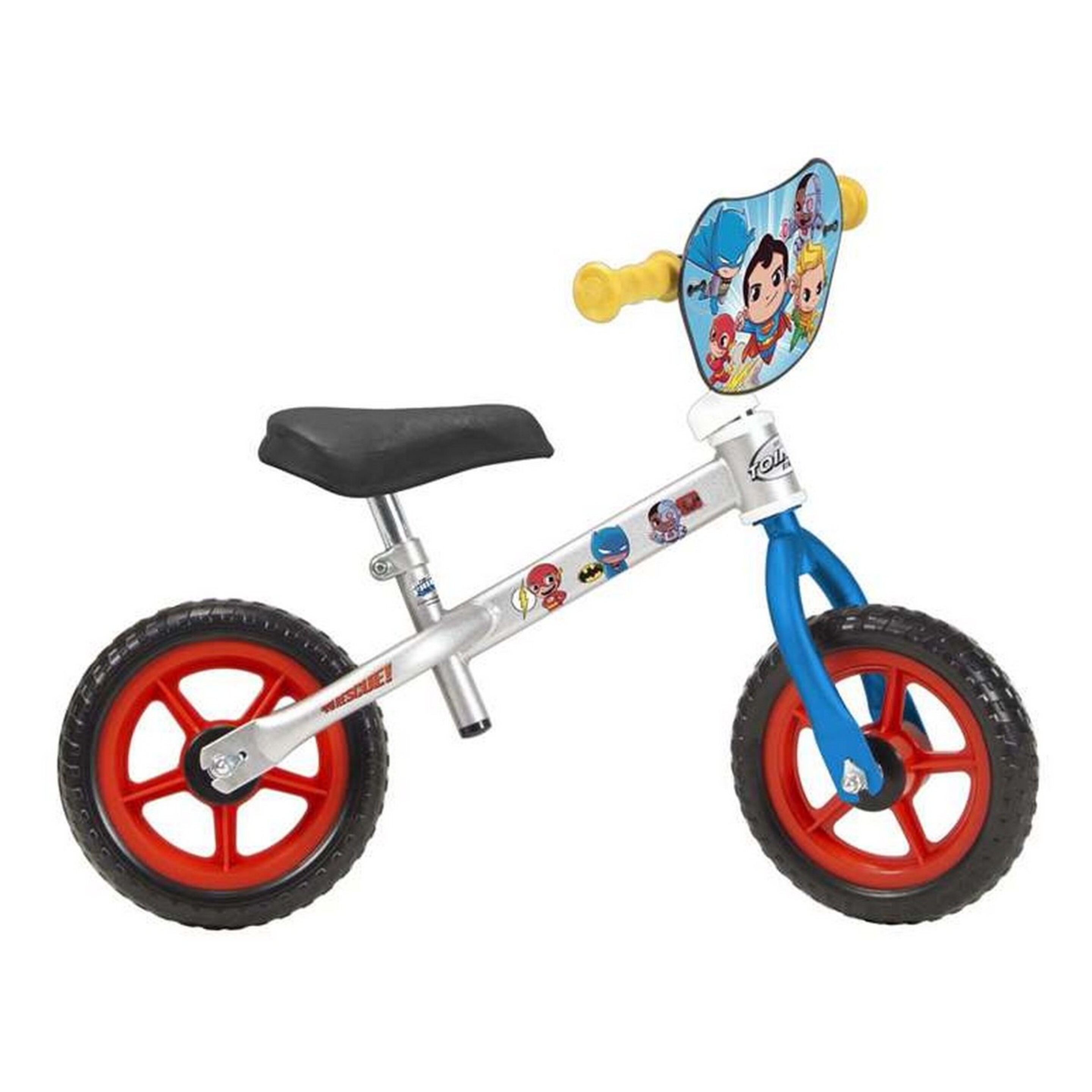 Bicicleta Infantil Toimsa Dc Kids Plateado 10" Sin Pedales