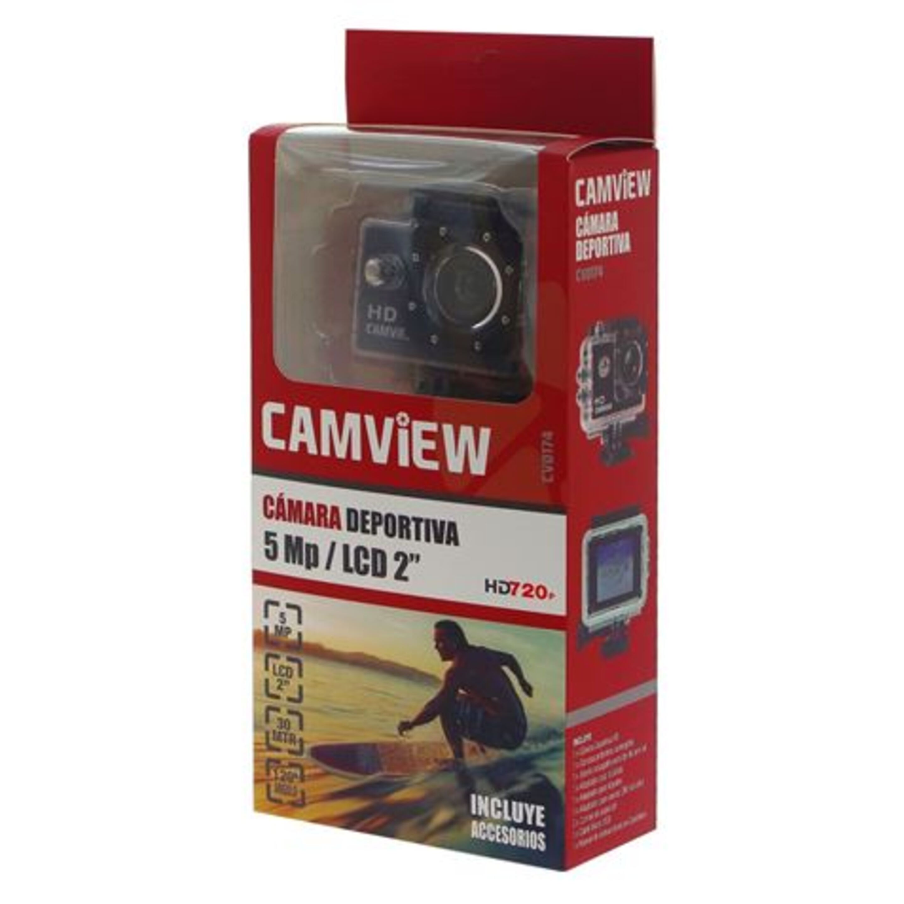 Cámara Deportiva Full Hd 720p 5 Mpx Lcd 2" Camview