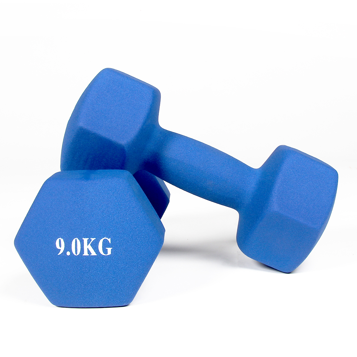 Halteres De Neoprene Para Musculação E Fitness (conjunto De 2) | 2 X 9 Kg - azul - 