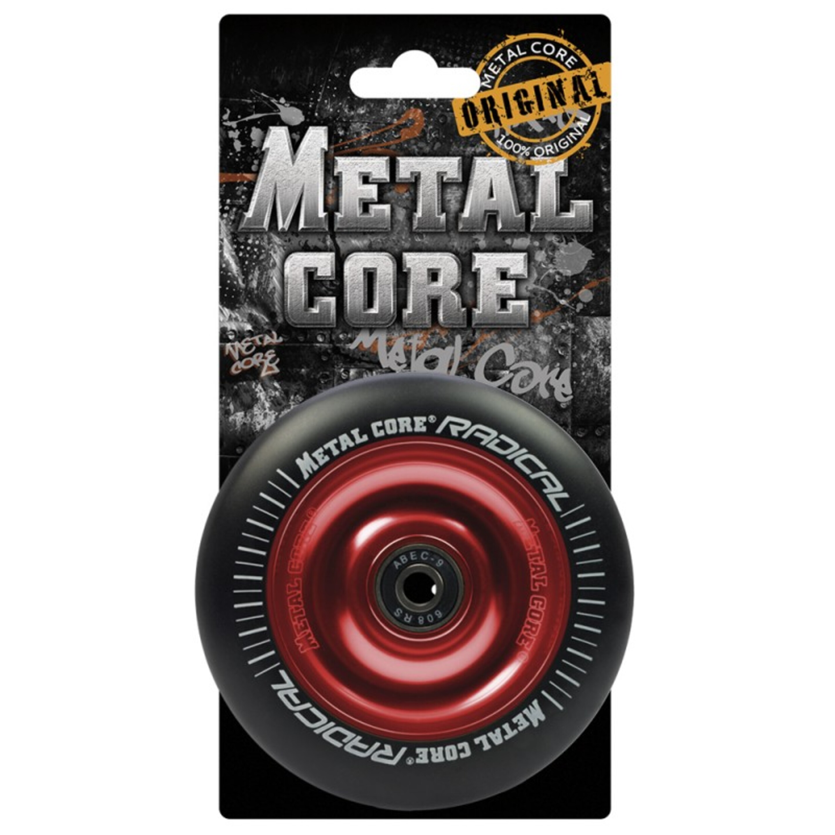 Ruedas Metal Core Radical Ref. Radical 100 Mm - Negro/Rojo - Pieza De Recambio Patinete  MKP