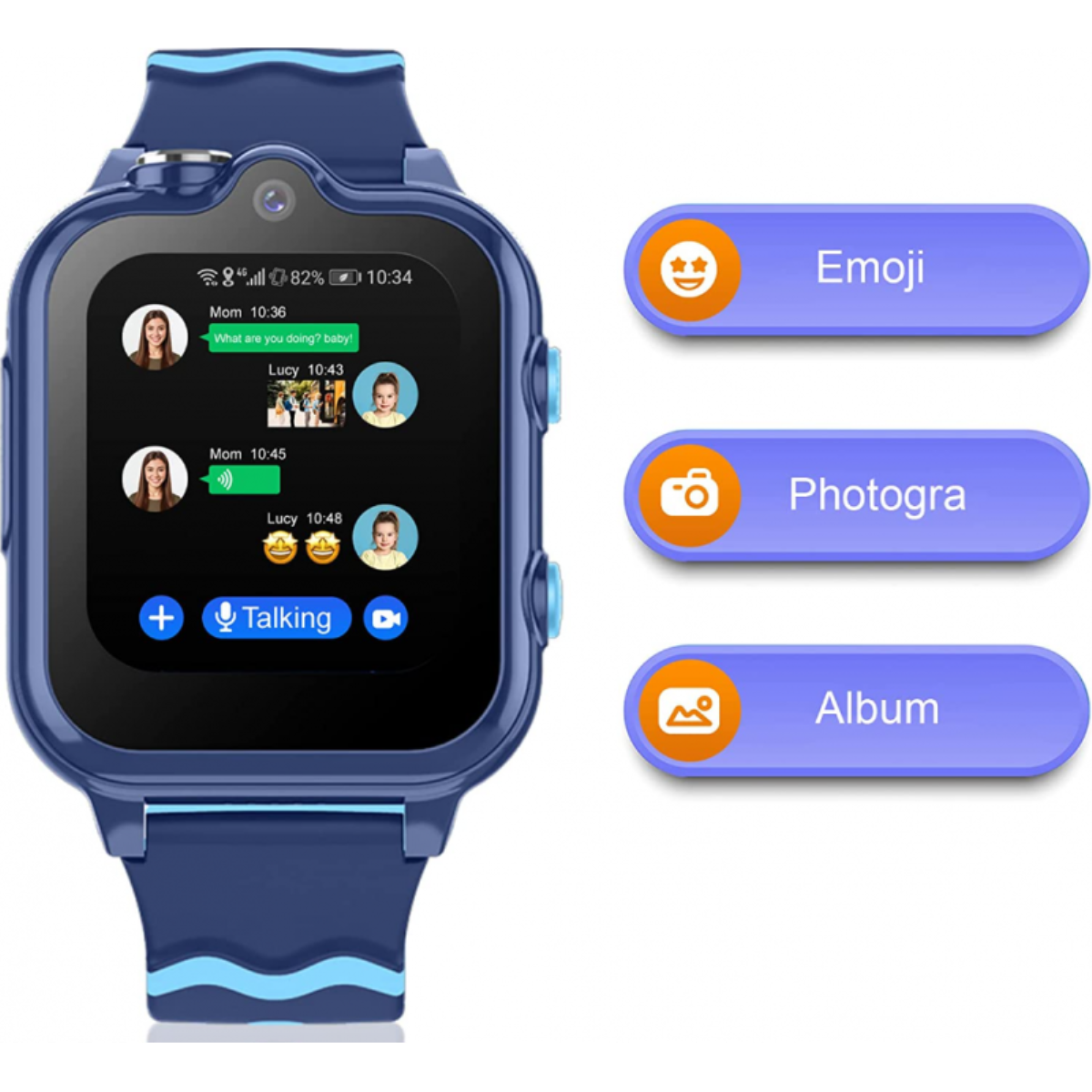 Reloj Inteligente Con Gps  Smartek Mensajes,videollamada 4g