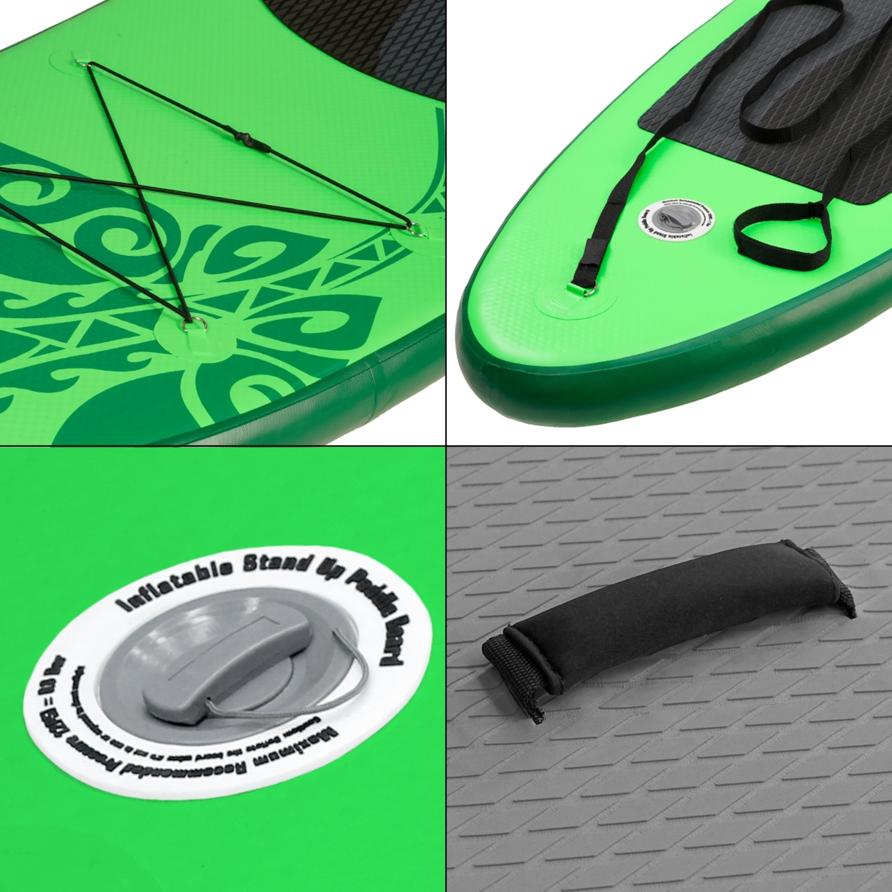 Ecd-germany Tabla Hinchable De Paddle Surf Sup Con Accesorios - Verde/Negro - Una fantástica tabla allround  MKP