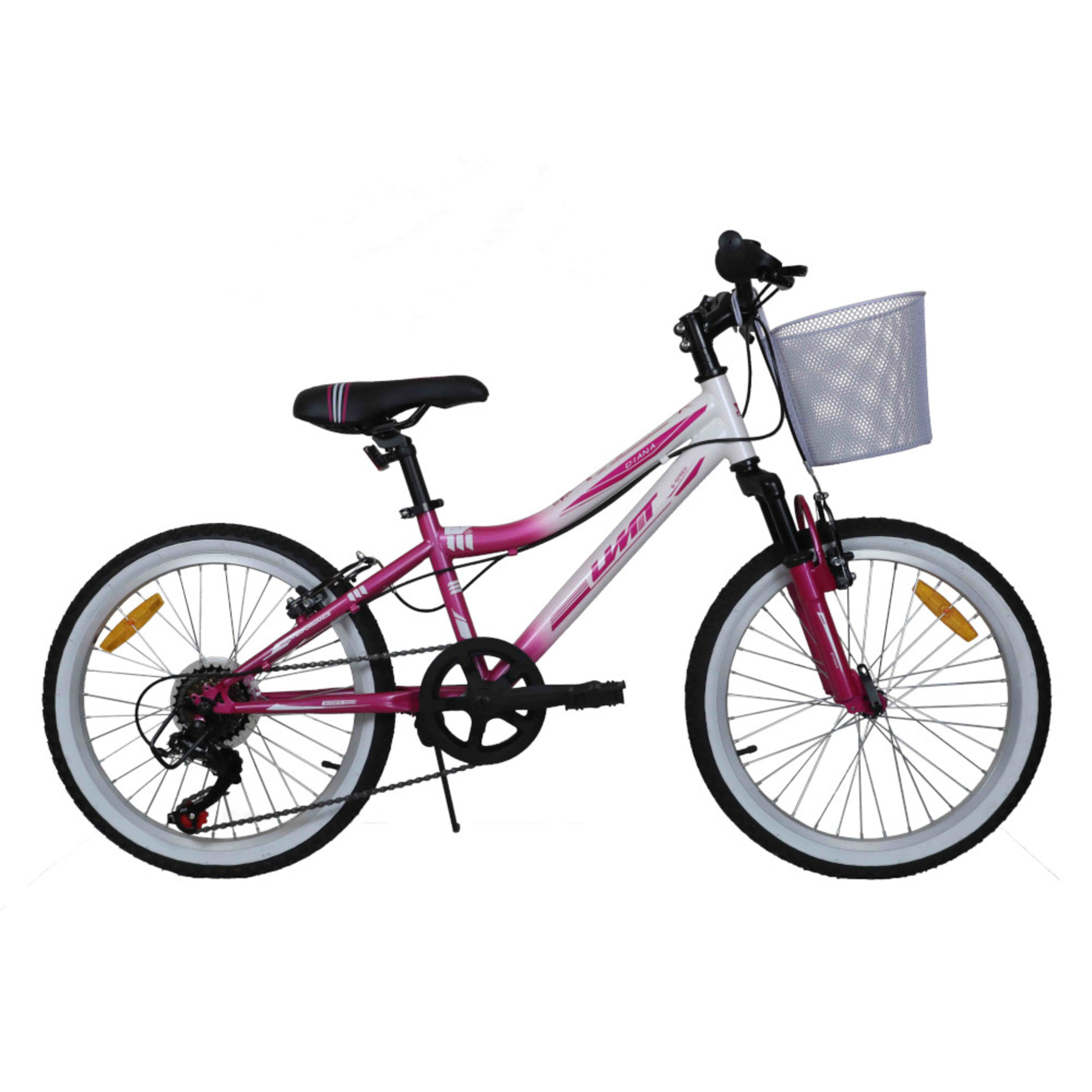 Bicicleta Feminina Umit 20" 6 Velocidades Com Suspensão Rosa