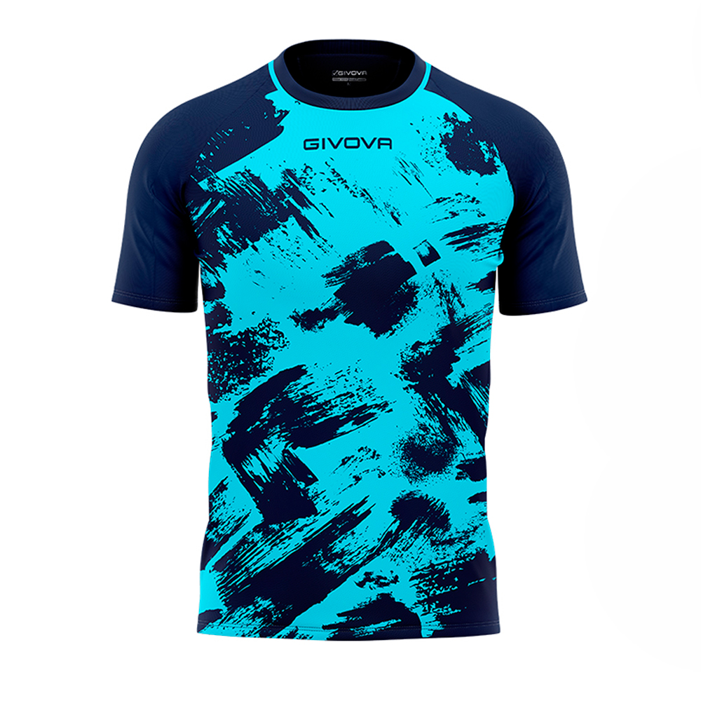 Camiseta De Fútbol Givova Art - azul-marino-turquesa - 