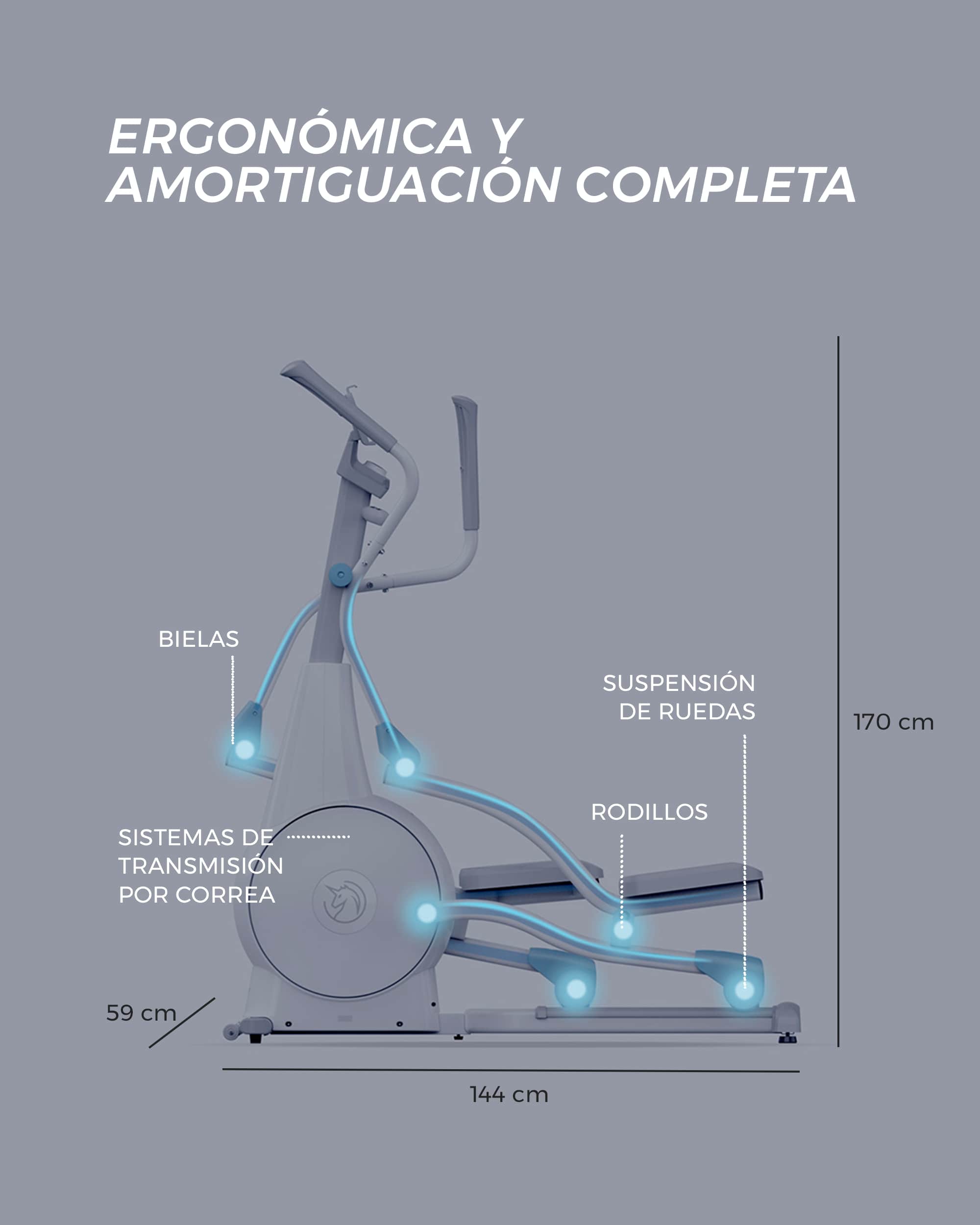 Bicicleta Elíptica Conectada Xiaomi Yesoul E30s - 24 Niveles De Resistencia Magnética  MKP