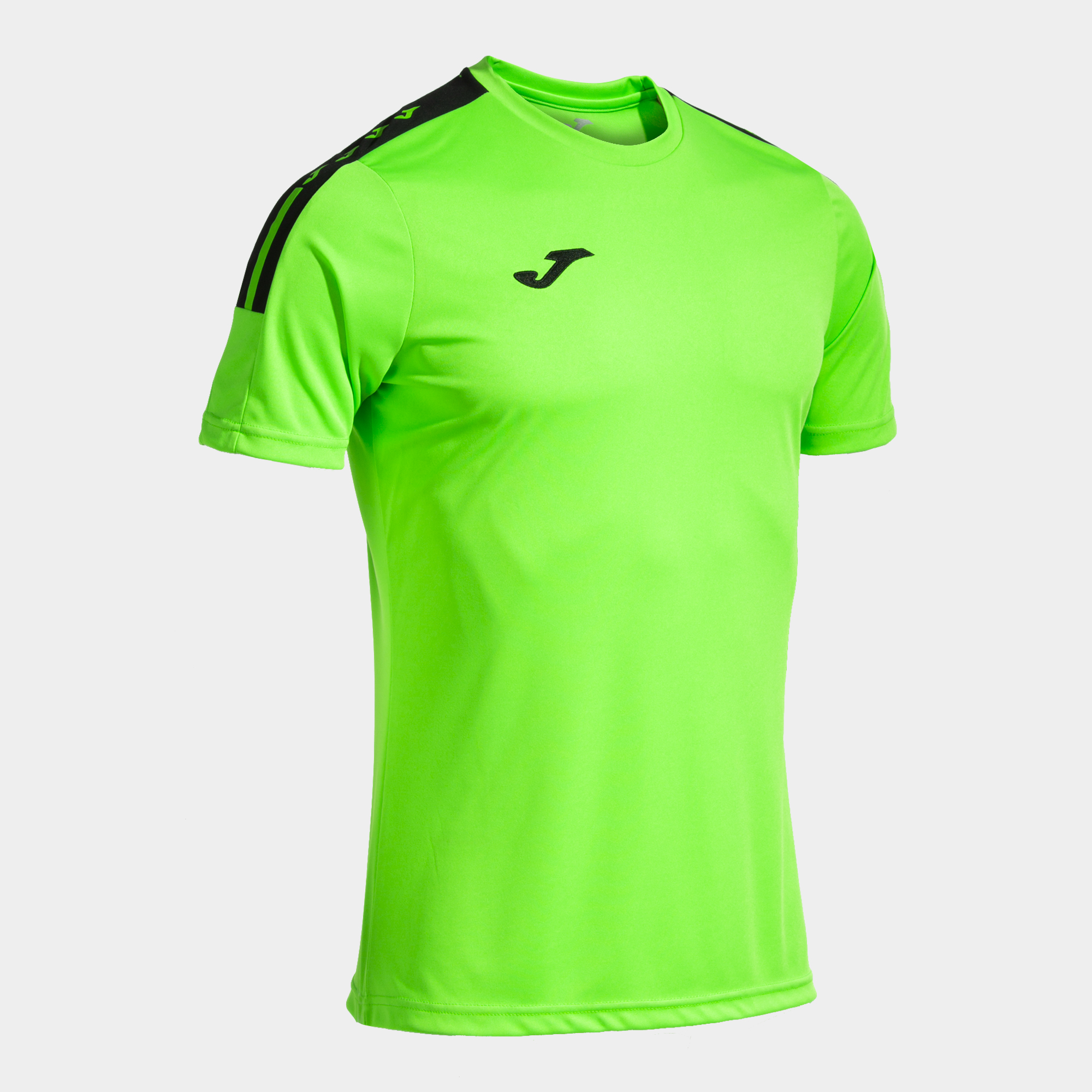 T-shirt Manga Curta Joma Olimpiada Verde Fluorescente Preto - verde-negro - 
