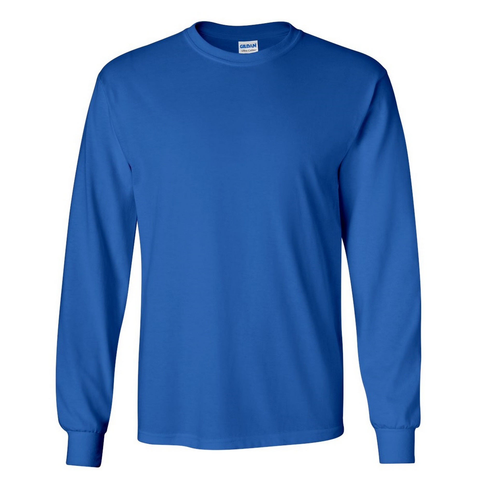 Camiseta Básica De Manga Larga Gildan - azul - 