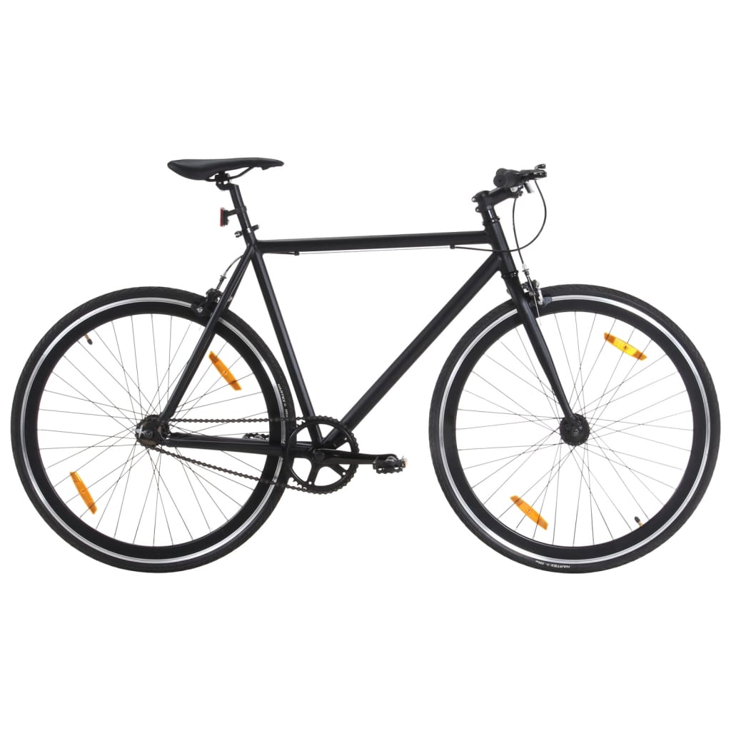 Bicicleta Vidaxl Con Un Ligero Cuadro De Aluminio 700c 59 Cm - negro - 
