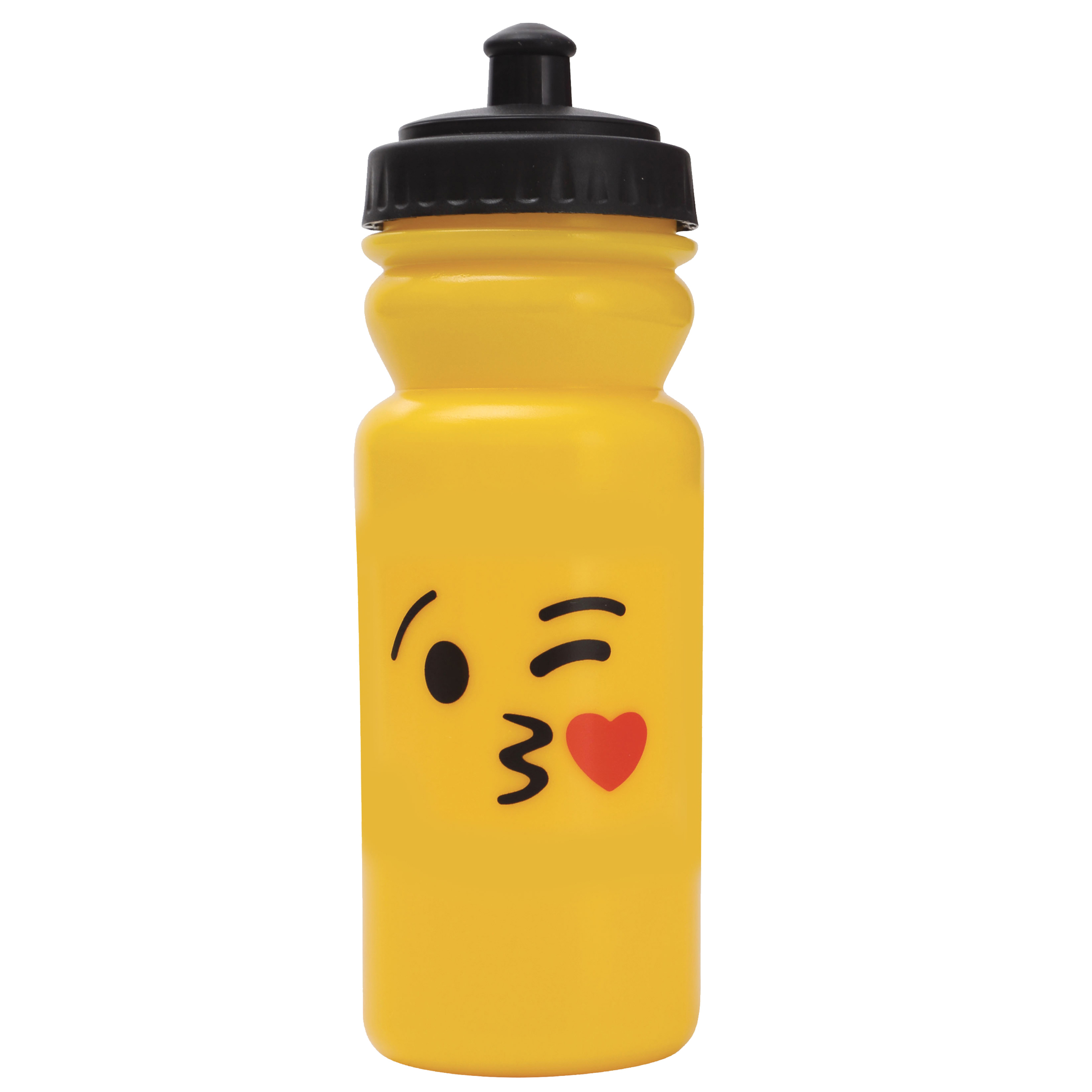 Botella Emoji Beso Corazón 600ml Emoticonwold - amarillo - 