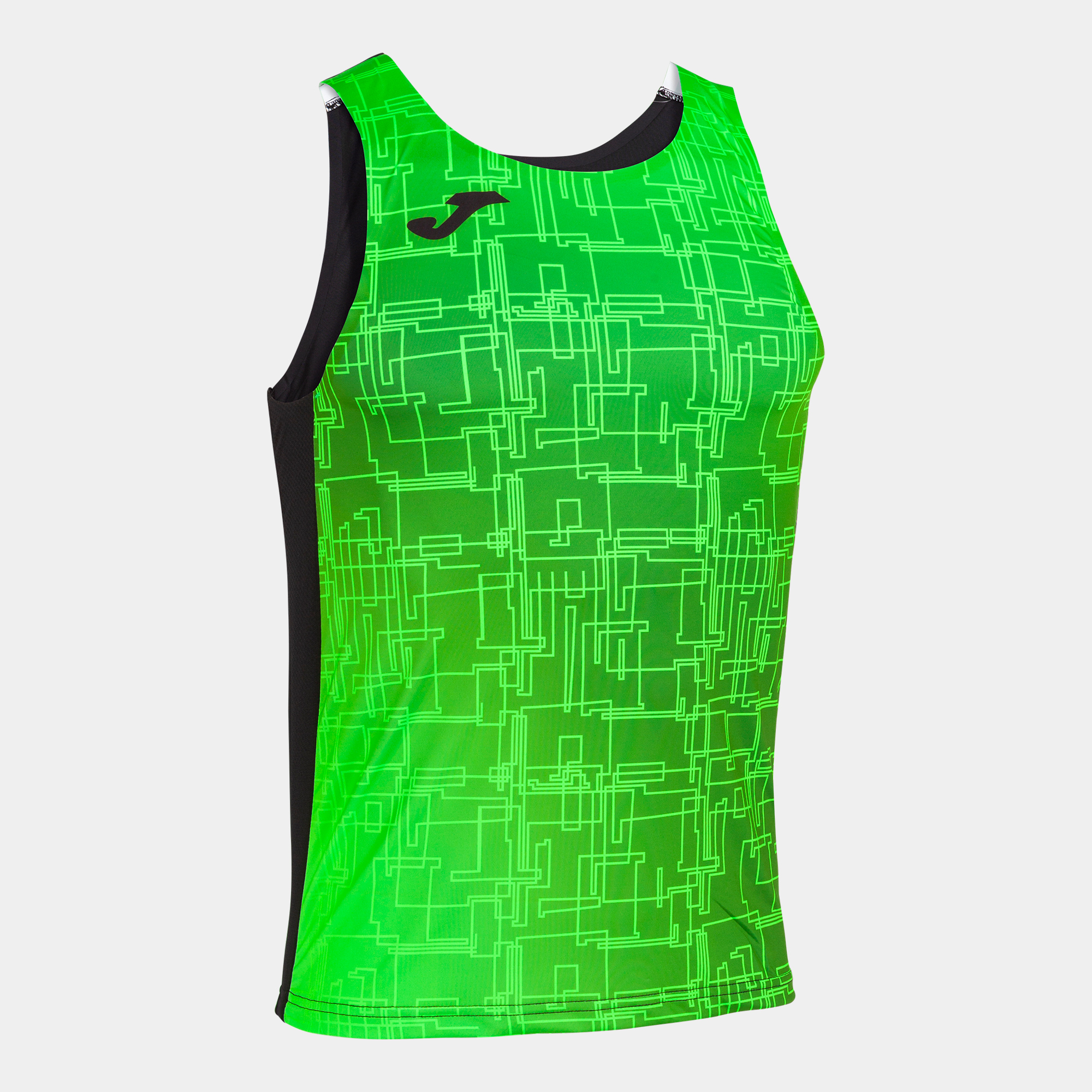 T-shirt De Alça Joma Elite Viii Preto Verde Fluorescente