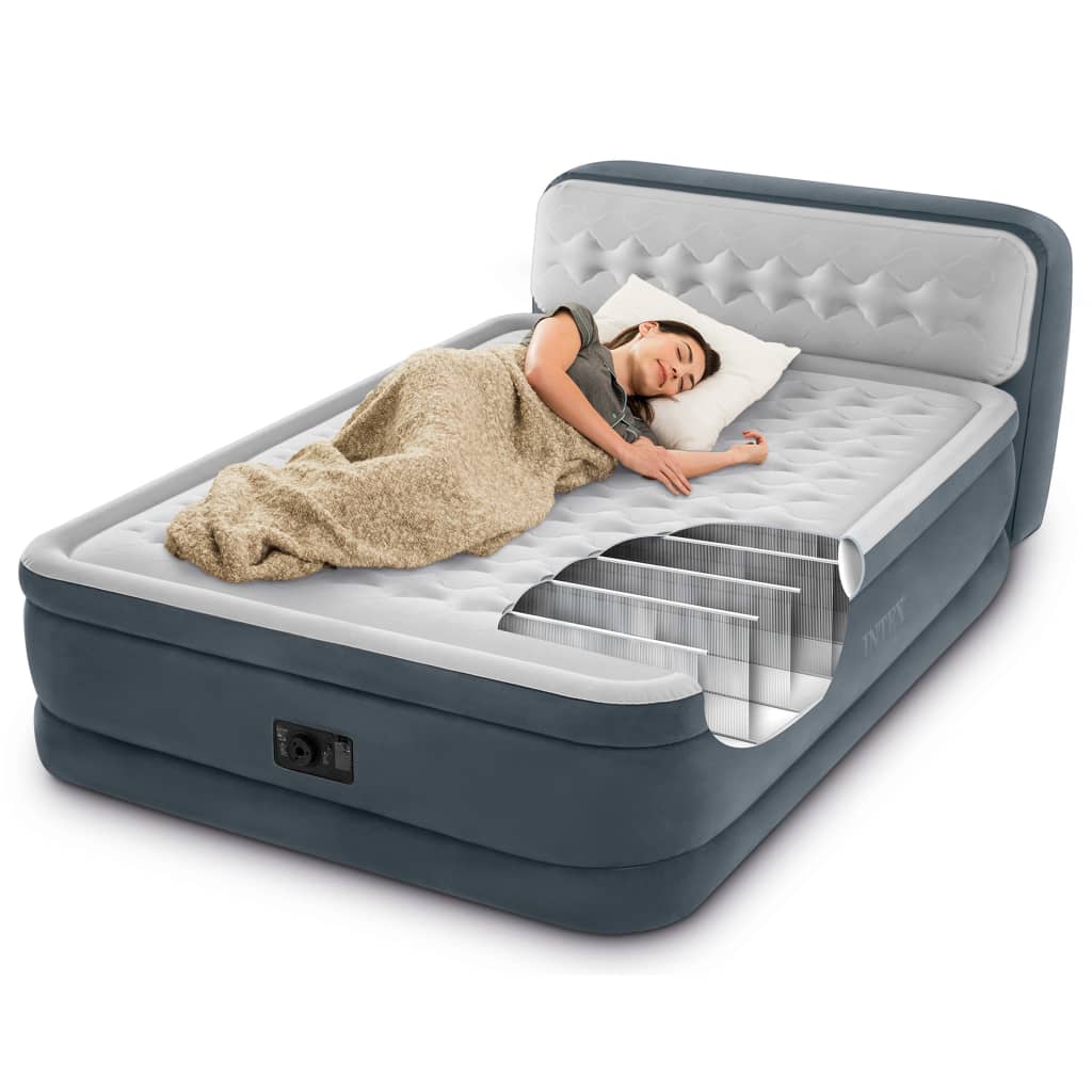 Cama De Ar Intex Dura Beam Deluxe Ultra Plush Con Cabeceiro