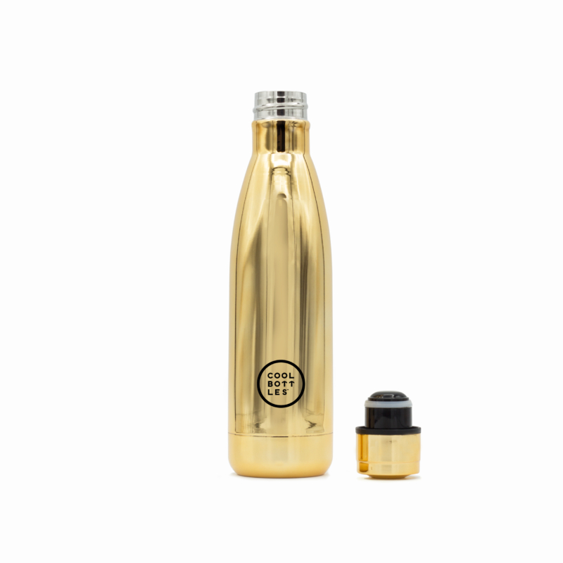 Botella Térmica Acero Inoxidable Cool Bottles - Chrome Gold