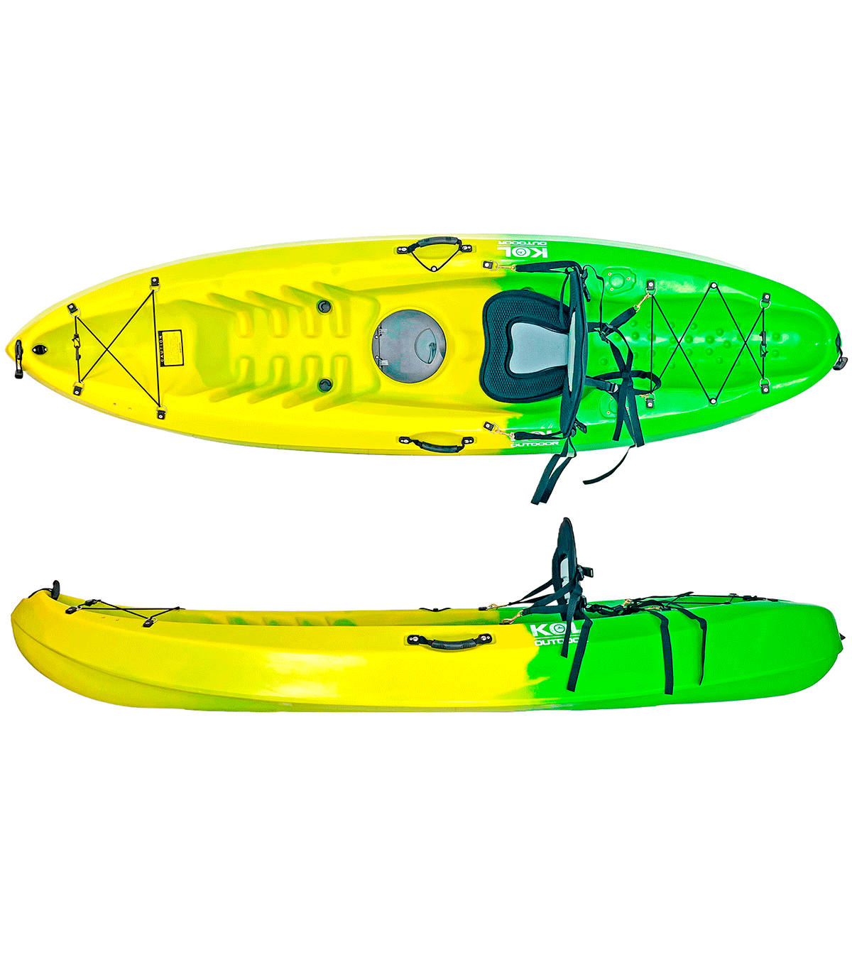 Caiaque De Recreio Individual Mola Verde Amarelo (270x80 Cm) - verde - 