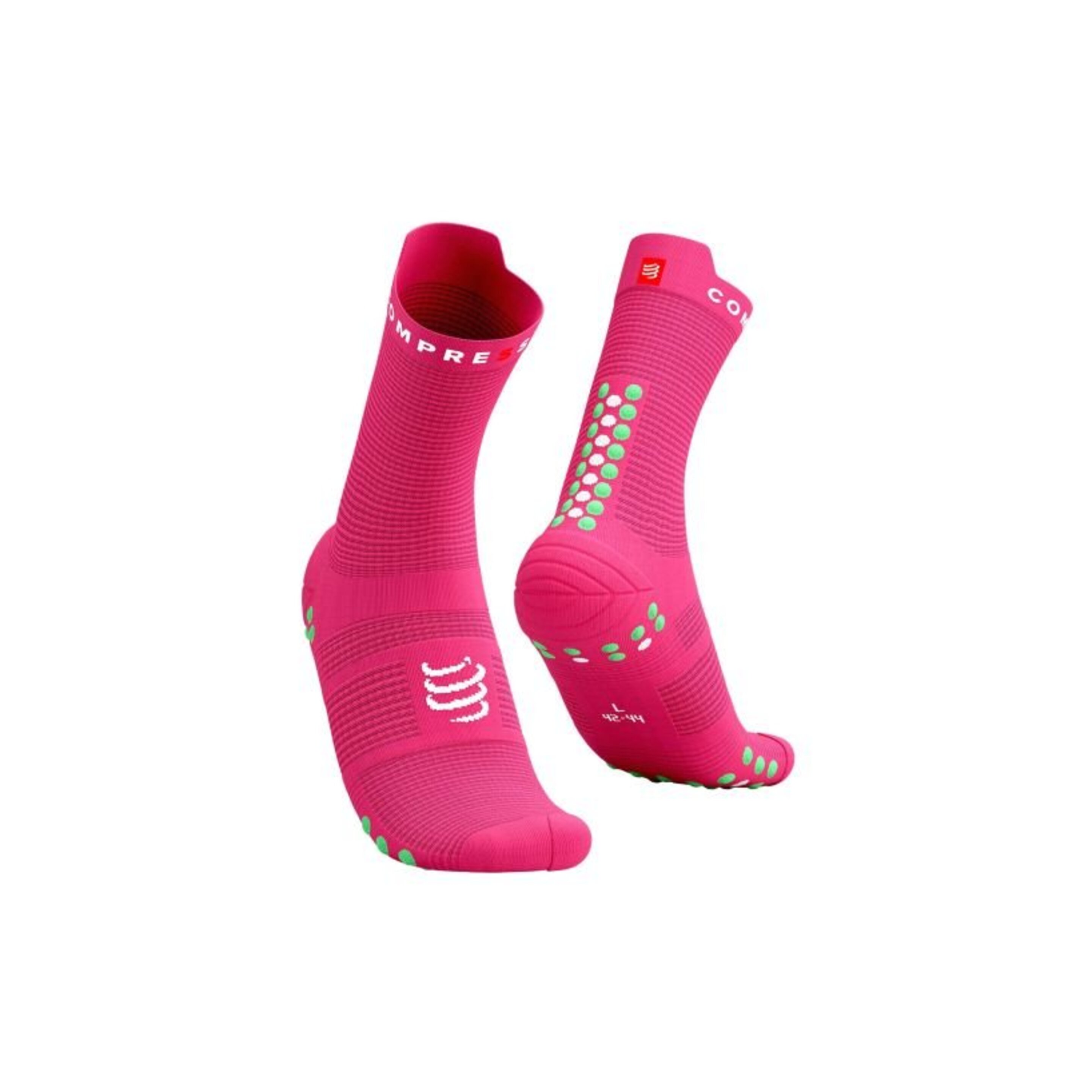 Meias De Corrida Pro Racing Socks V4.0 High Pink Compressport