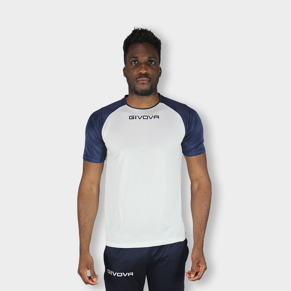 Camiseta Deportiva Givova Capo - blanco-azul - 