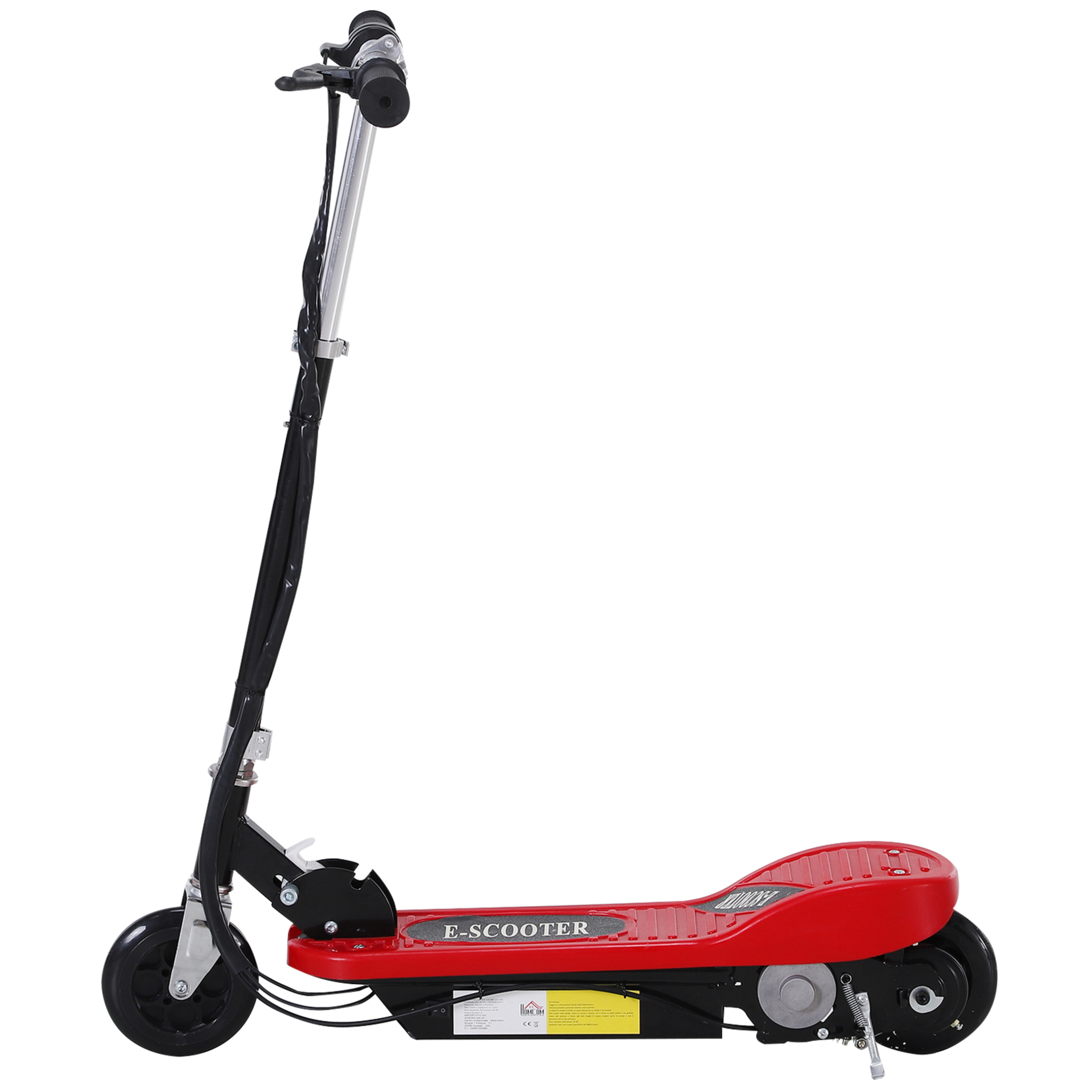 Homcom Patinete Eléctrico Plegable Tipo Scooter Con Manillar Ajustable - Color Rojo - 81.5x37x96cm