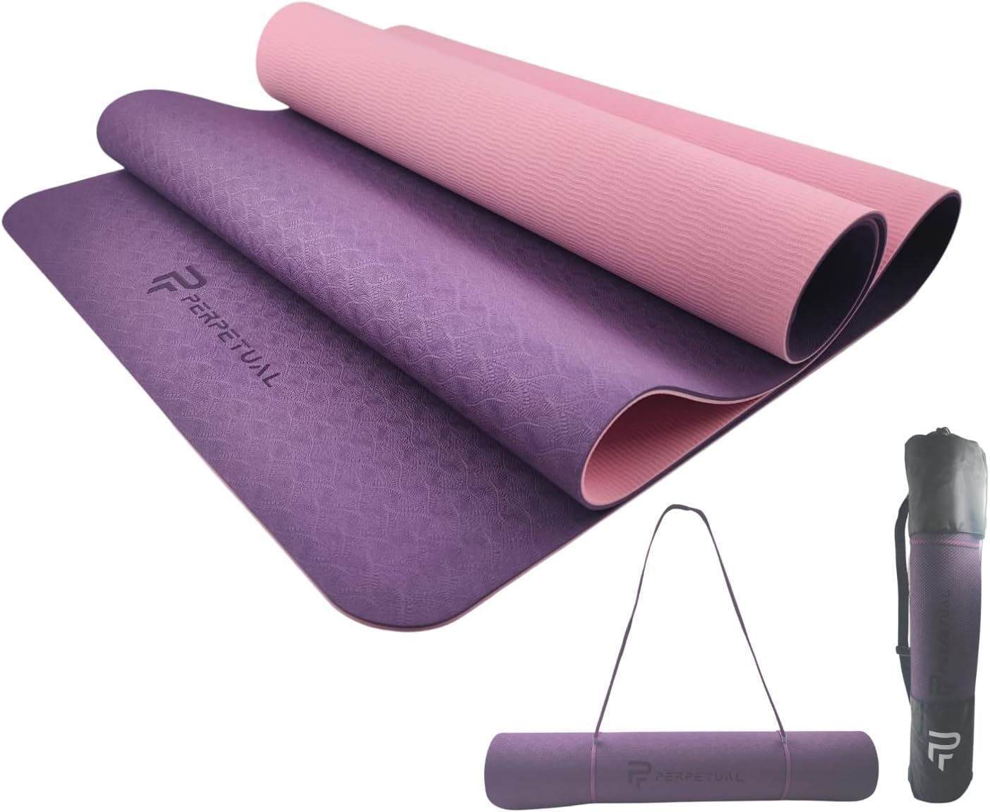 Esterilla Perpetual De Yoga Y Pilates Antideslizante De 6mm Con Correa Y Bolsa De Transporte - violeta - 