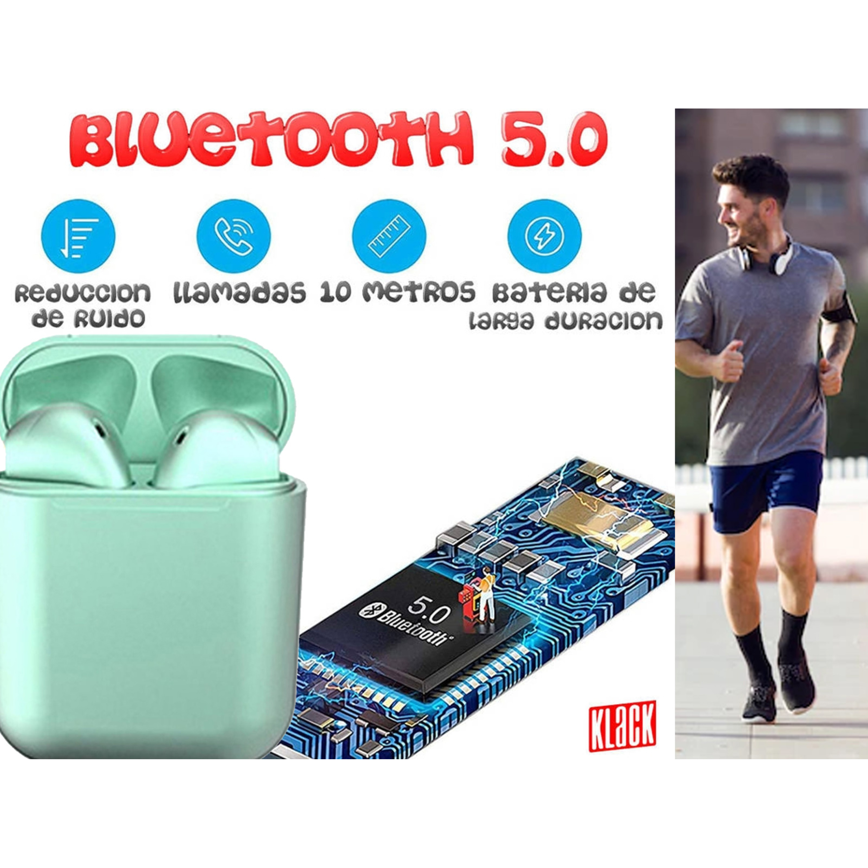 Auriculares Inalámbricos Bluetooth 5,0 Estéreo Deportivo Running Fitness