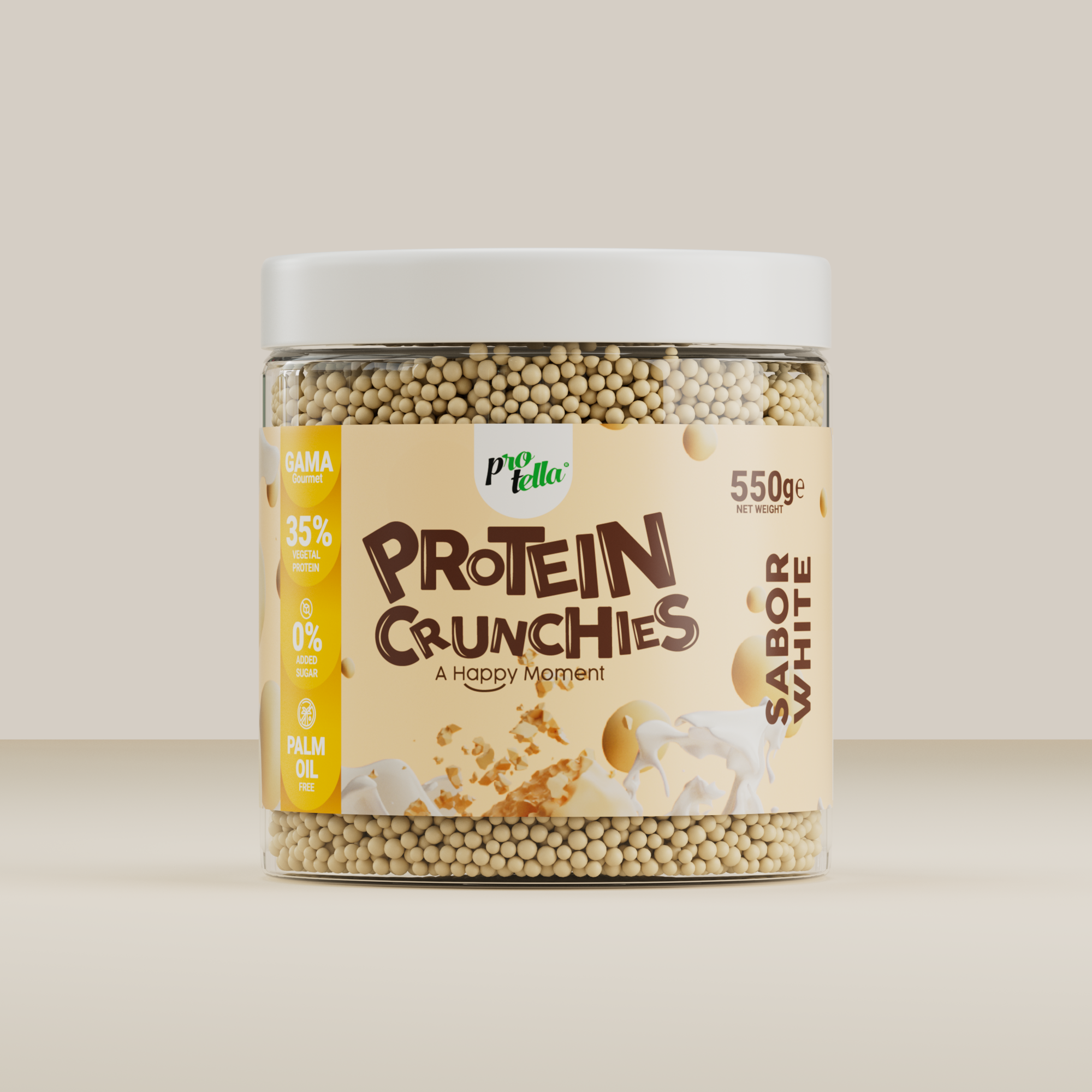 Bolitas De Proteina Sabor Chocolate Blanco - Protella Protein Crunchies White 550g