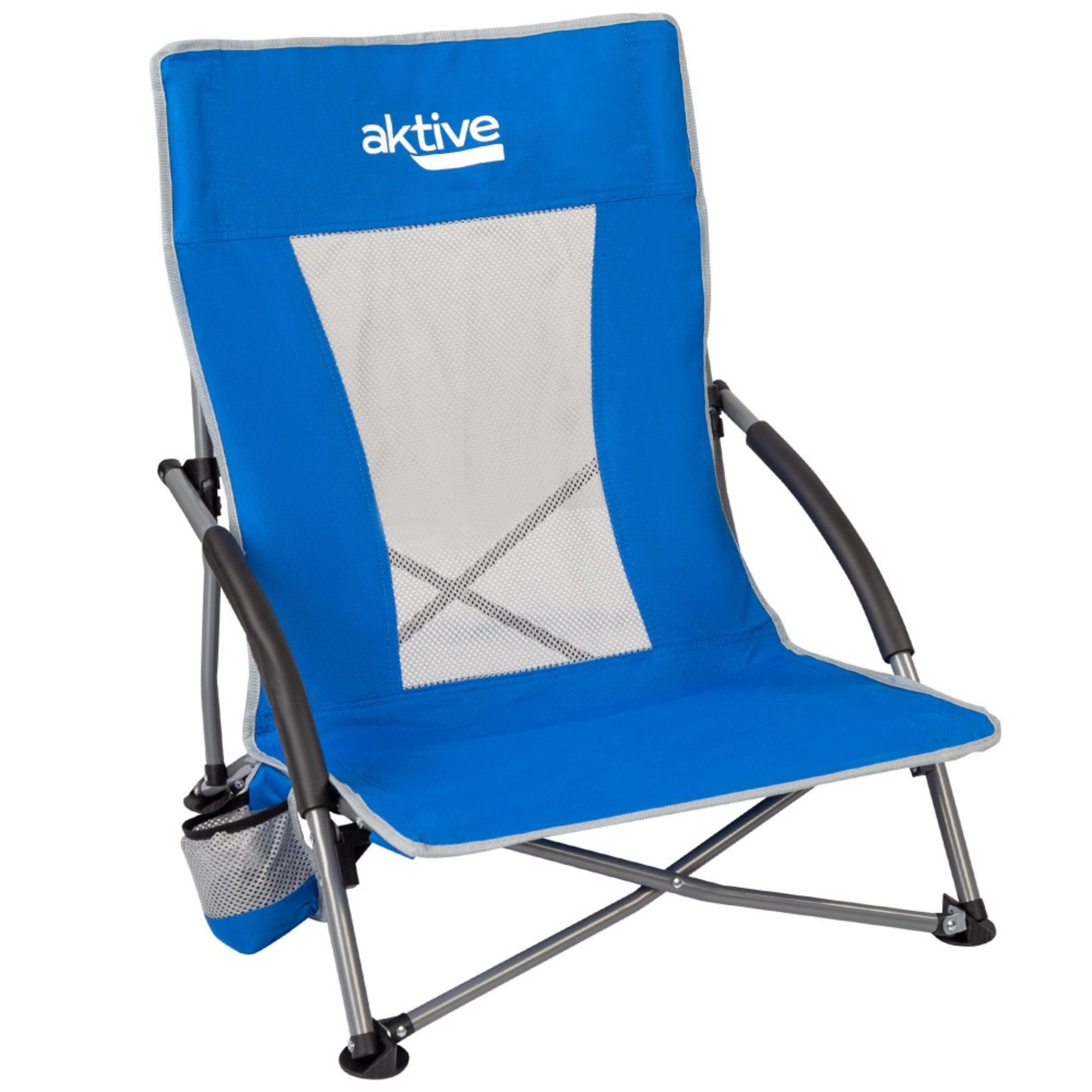 Cadeira De Praia Dobrável Em Tecido Aktive - azul - 