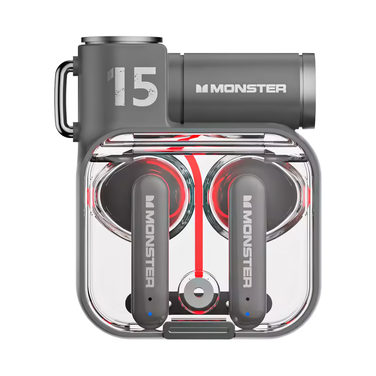 Auriculares Bluetooth Inalámbricos 5.3 Klack Airmars Xkt15 Especial Para Jogos, Design Exclusivo, Baixa Latência - Cinzento - gris - 