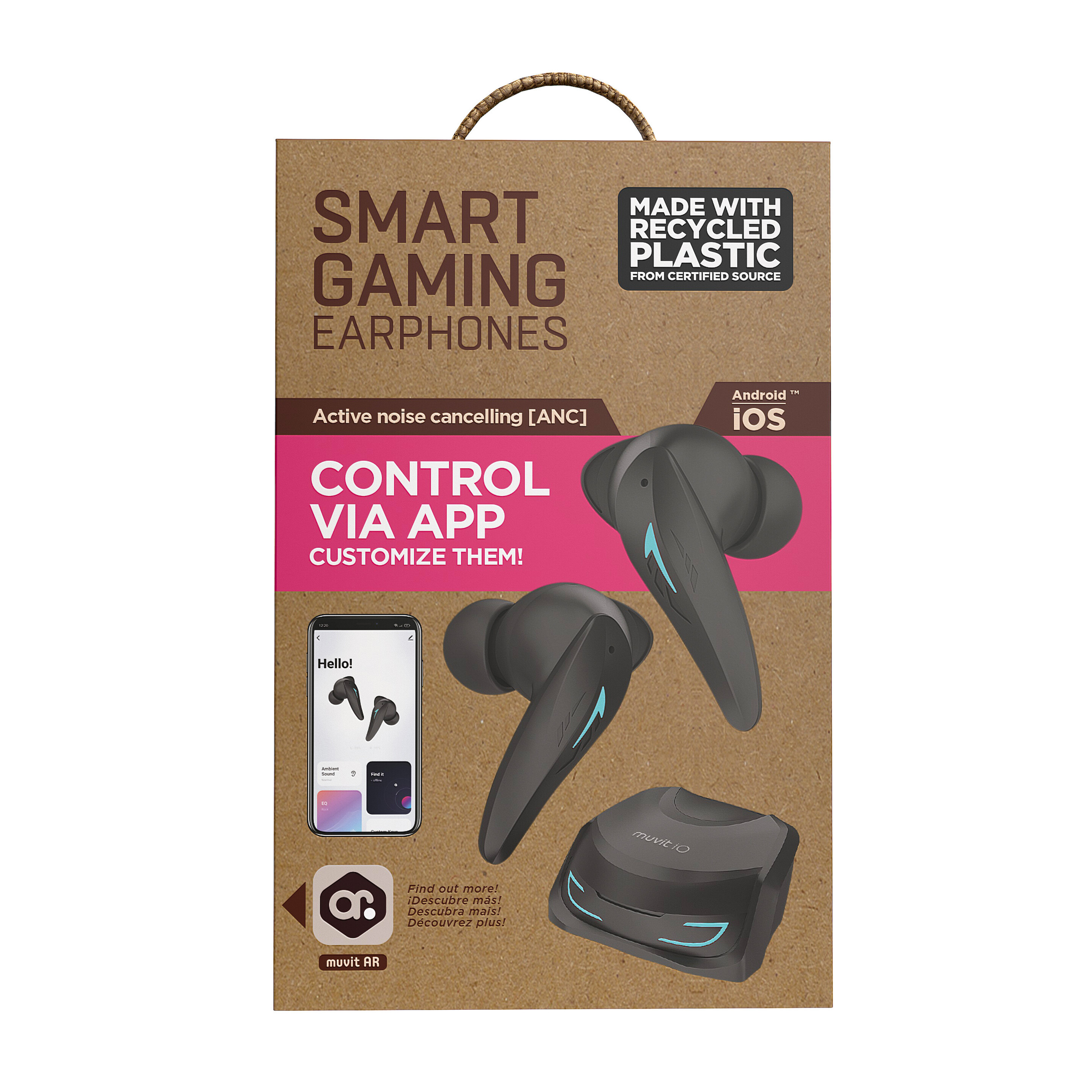 Auriculares Muvit Io Smart True Wireless Gaming Enc/anc