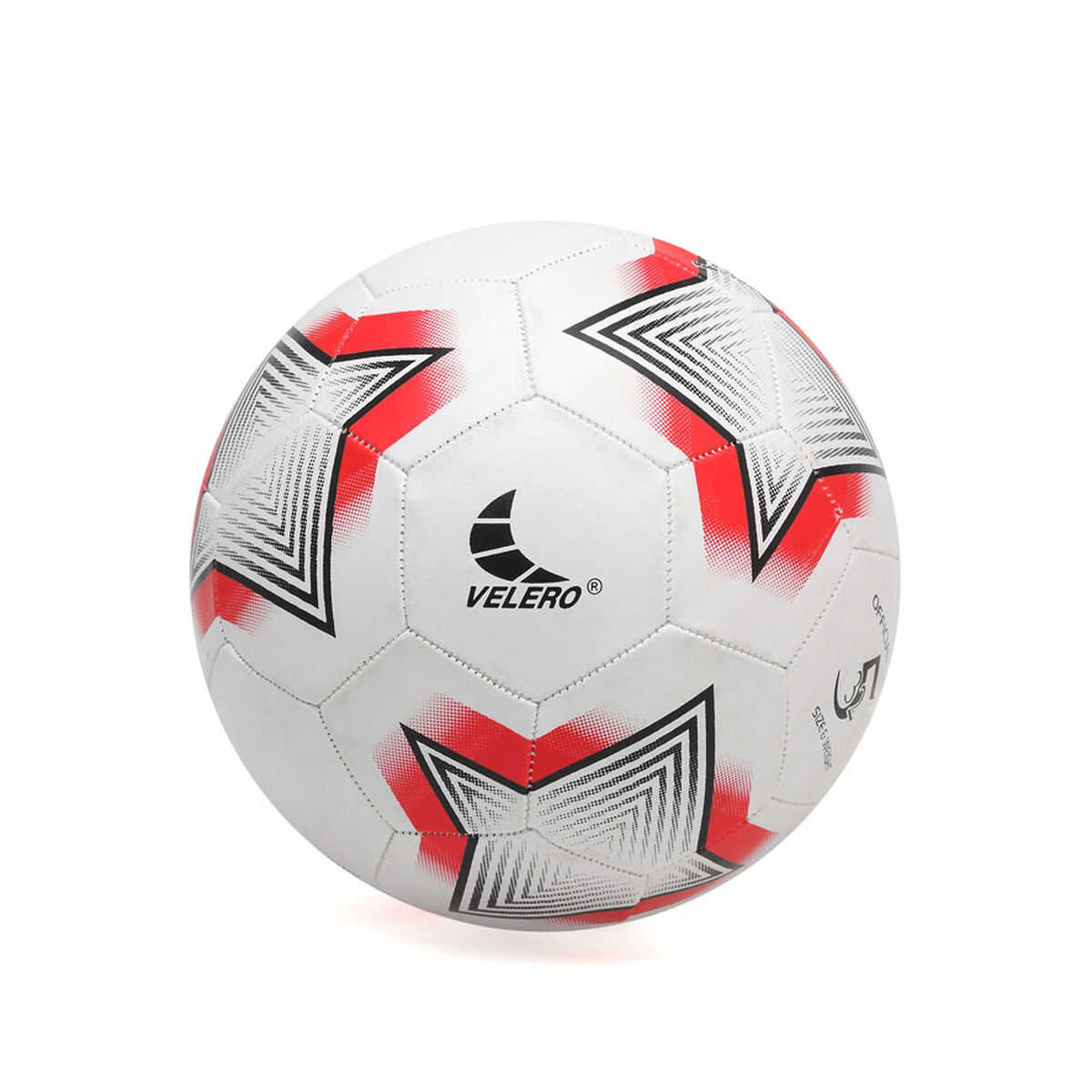 Balón De Fútbol Colorido Ø 23 Cm Pvc Cuero - blanco-rojo - 