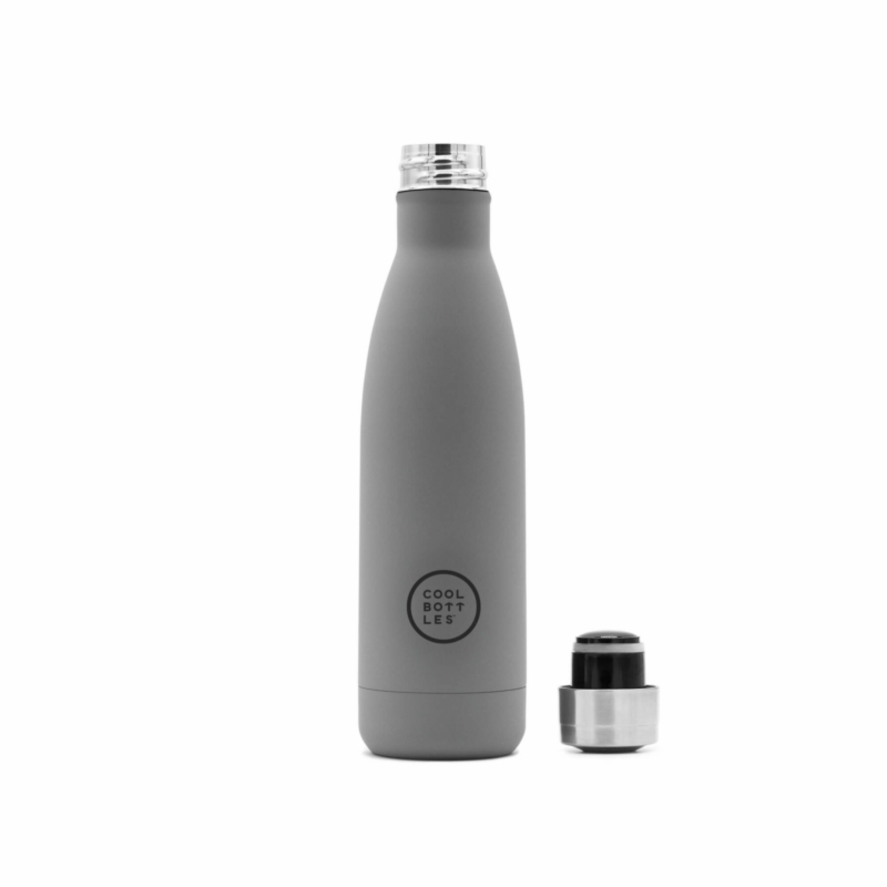 Garrafa Térmica De Aço Inoxidável - Pastel Grey - Cool Bottles - 500ml