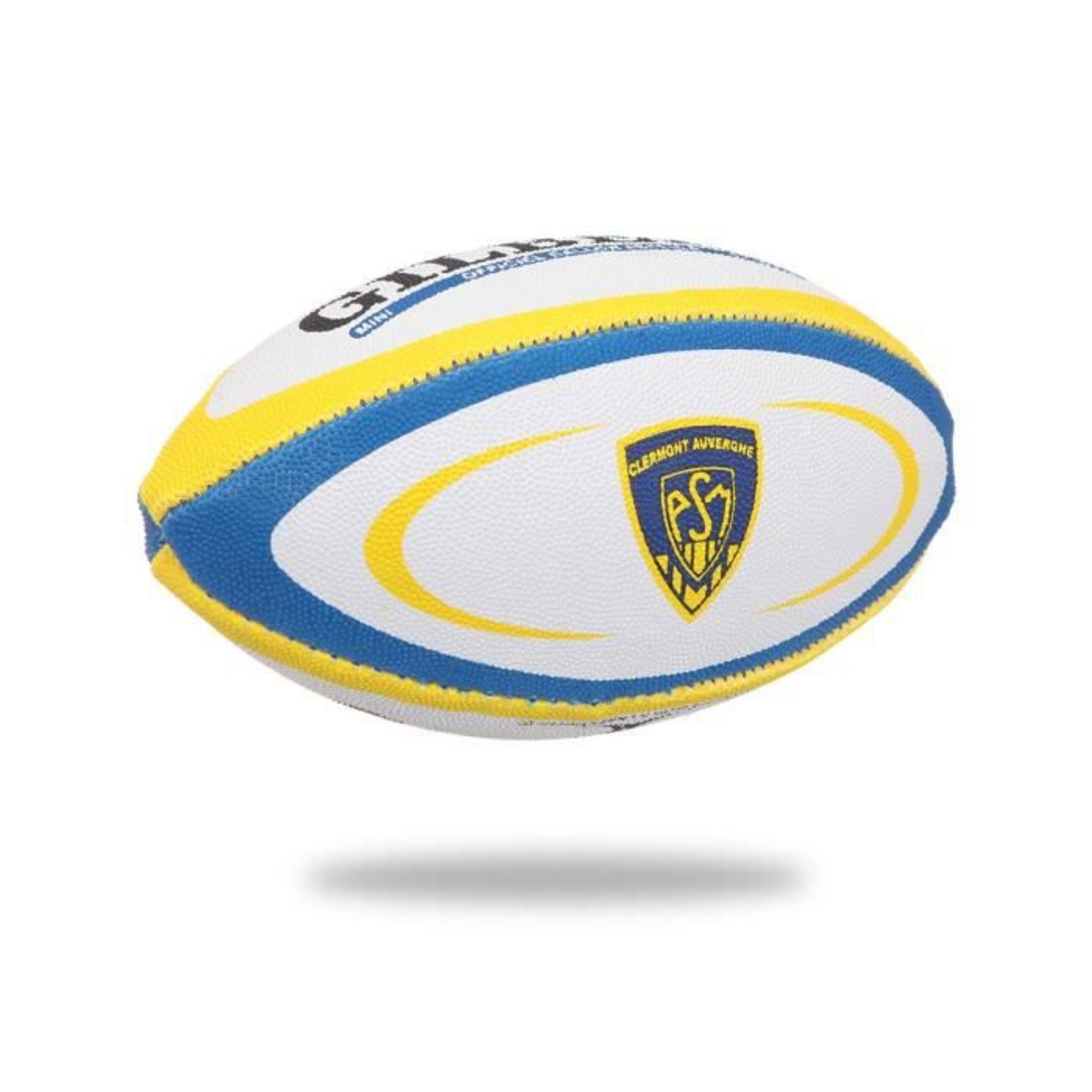 Mini Balón De Rugby Gilbert Réplica Clermont Ferrand - Blanco  MKP