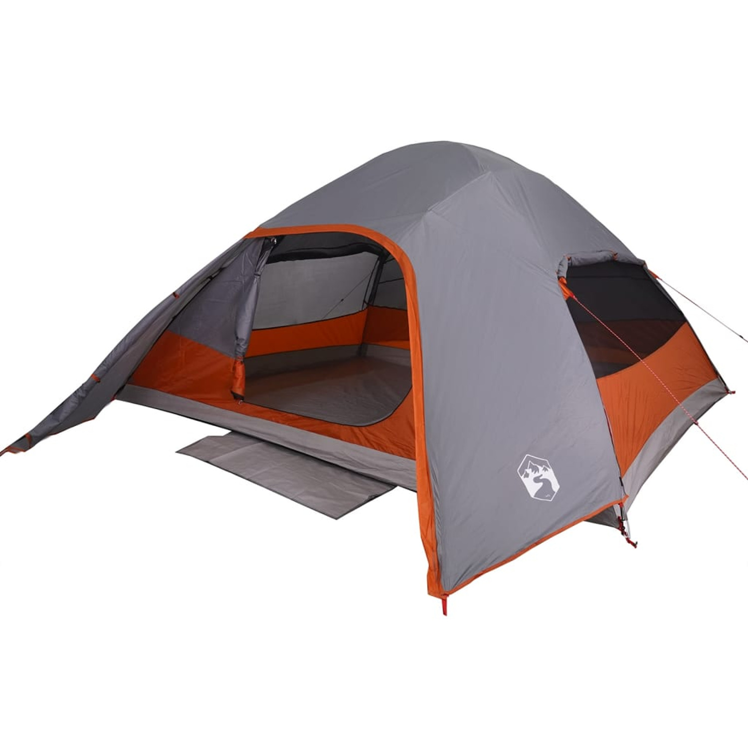 Tenda De Campismo Cúpula Vidaxl Para 4 Pessoas 290 X 320 X 150 Cm - gris-naranja - 