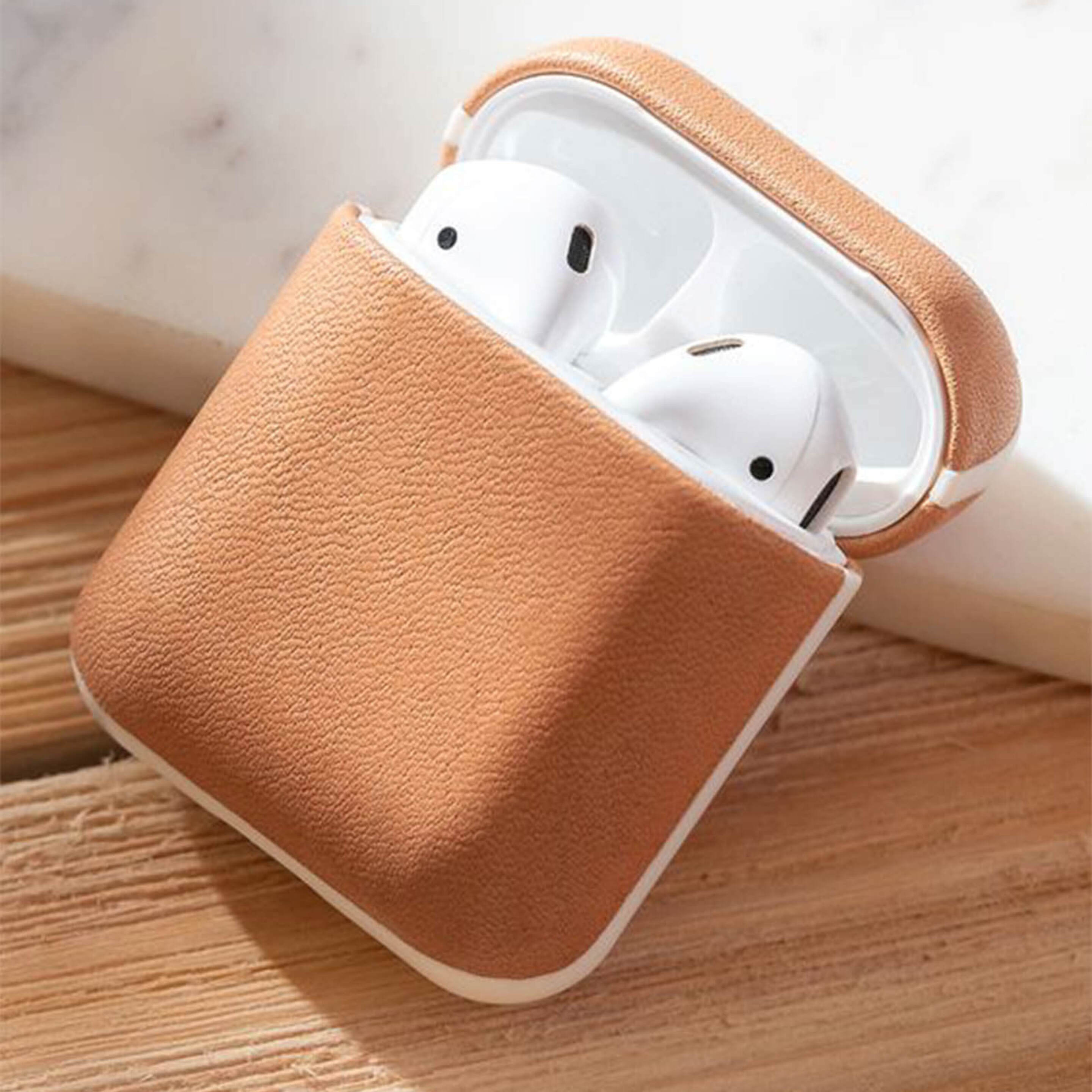 Funda Para Airpods De Cuero Nomad , Compatible Qi