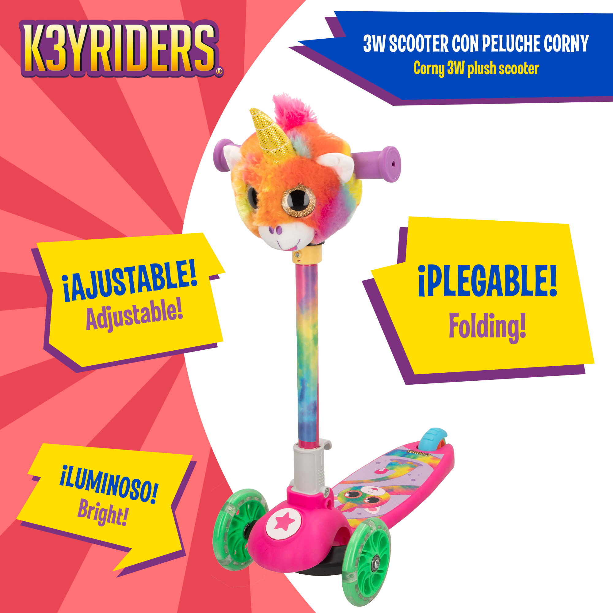 Scooter De Unicórnio De 3 Rodas K3yriders Para Crianças
