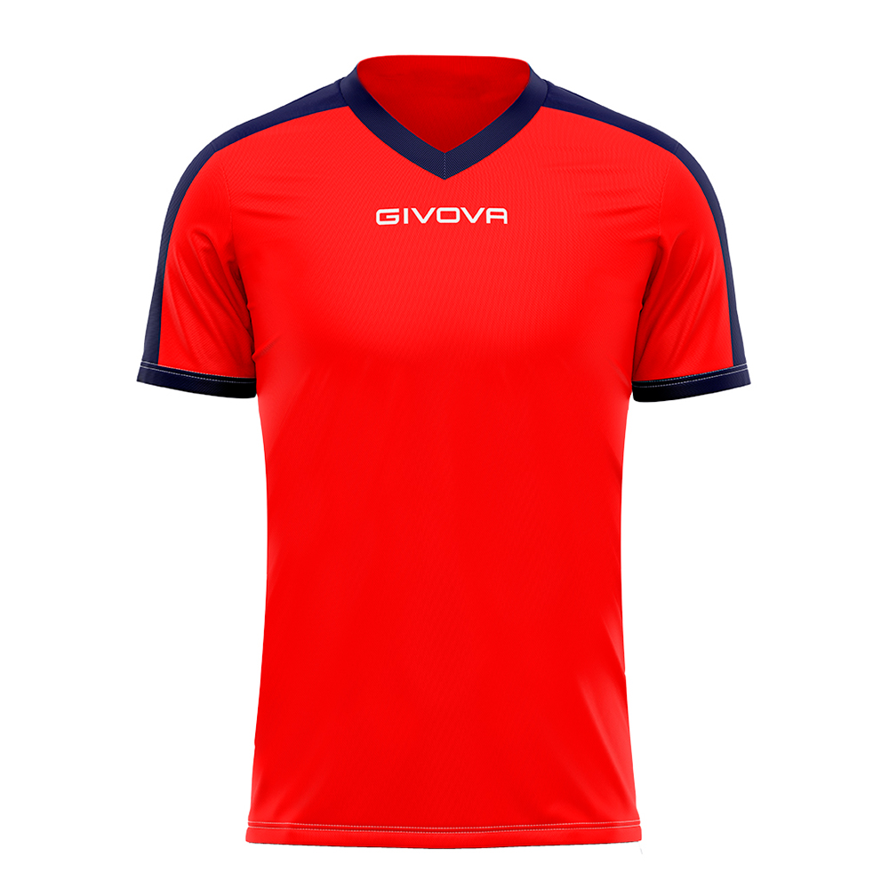 Camiseta Givova Revolution - rojo-azul-marino - 