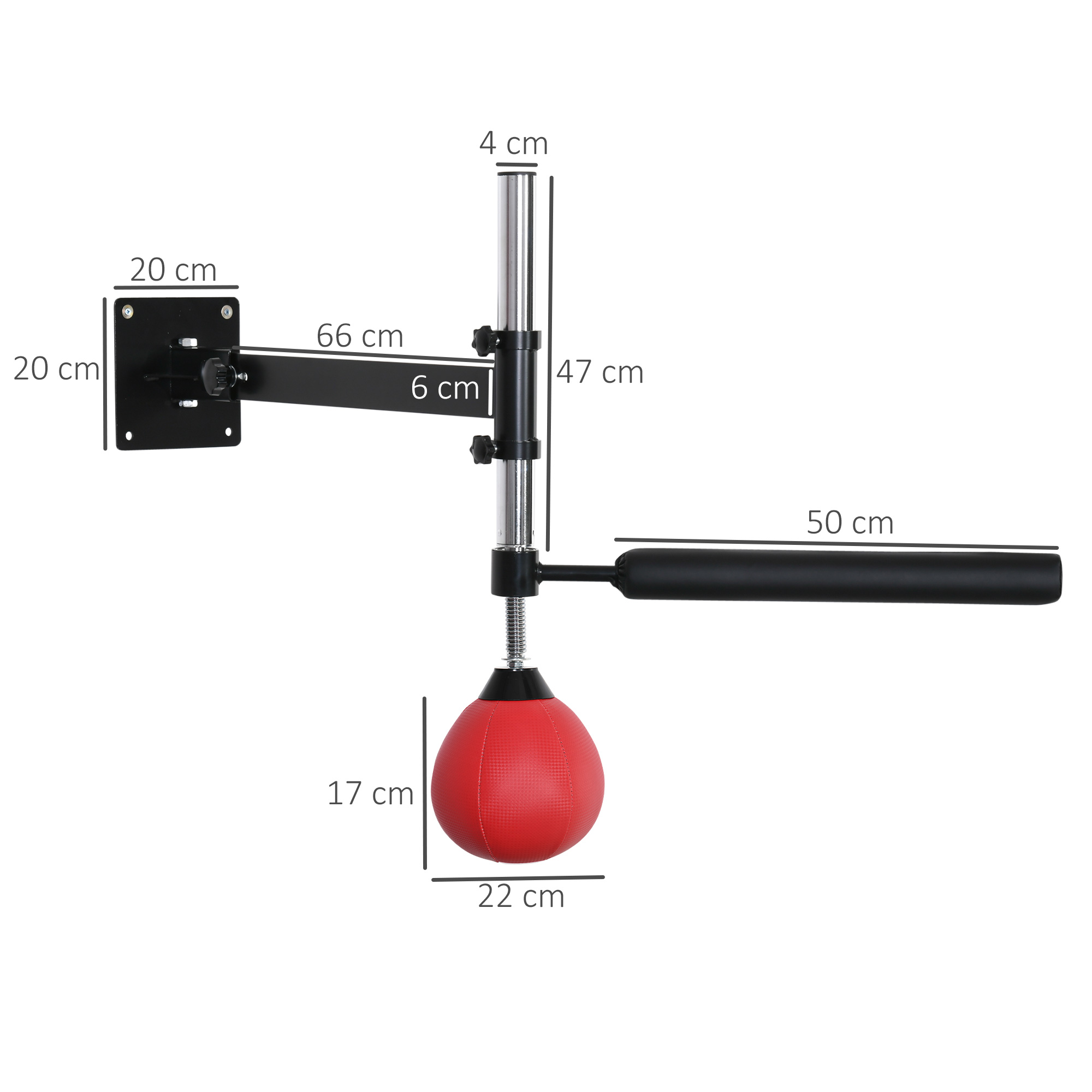 Pera De  Velocidad De Boxeo Para Pared Homcom A91-197rd