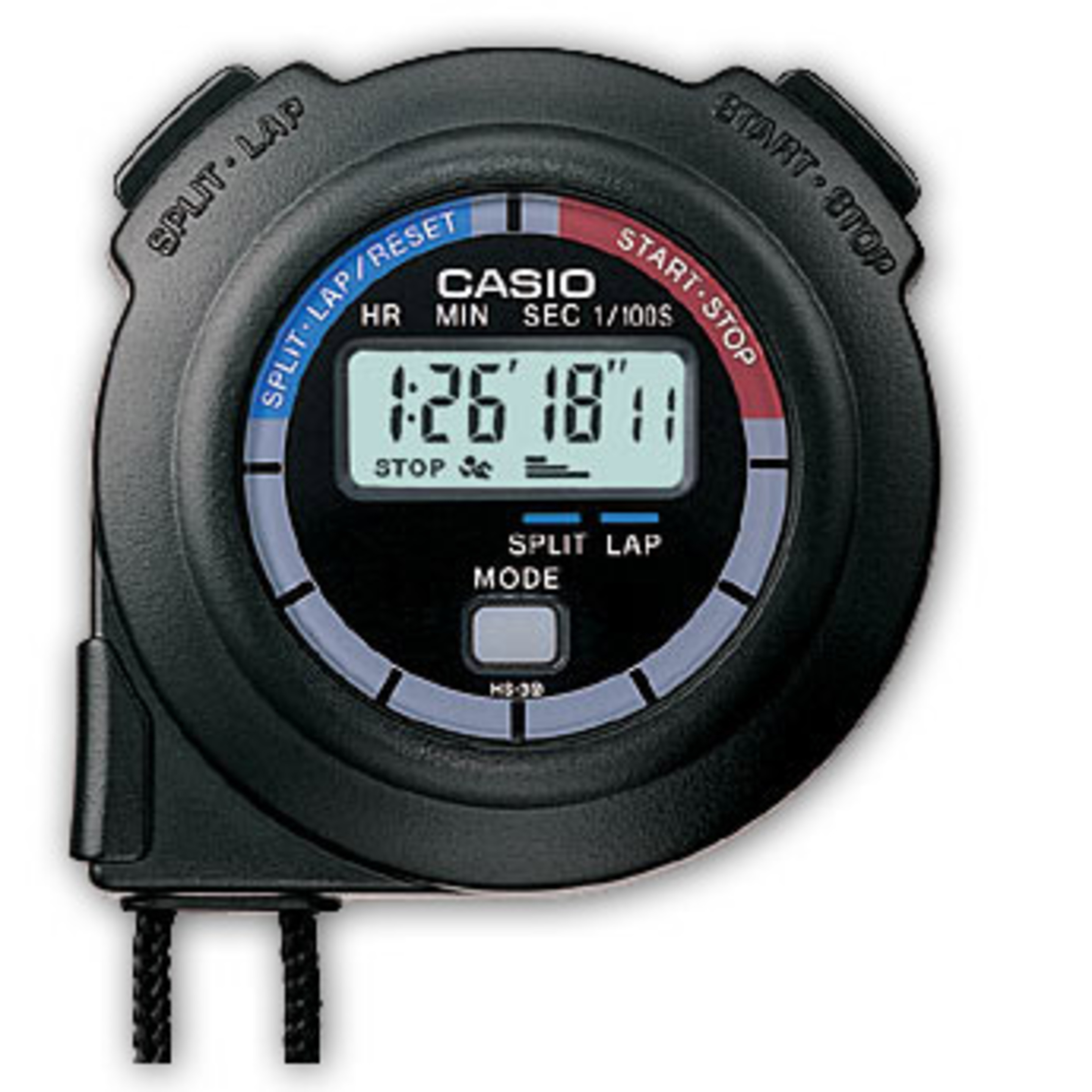 Cronómetro Casio Hs-3v-1ret - negro - Reloj Deportivo  MKP