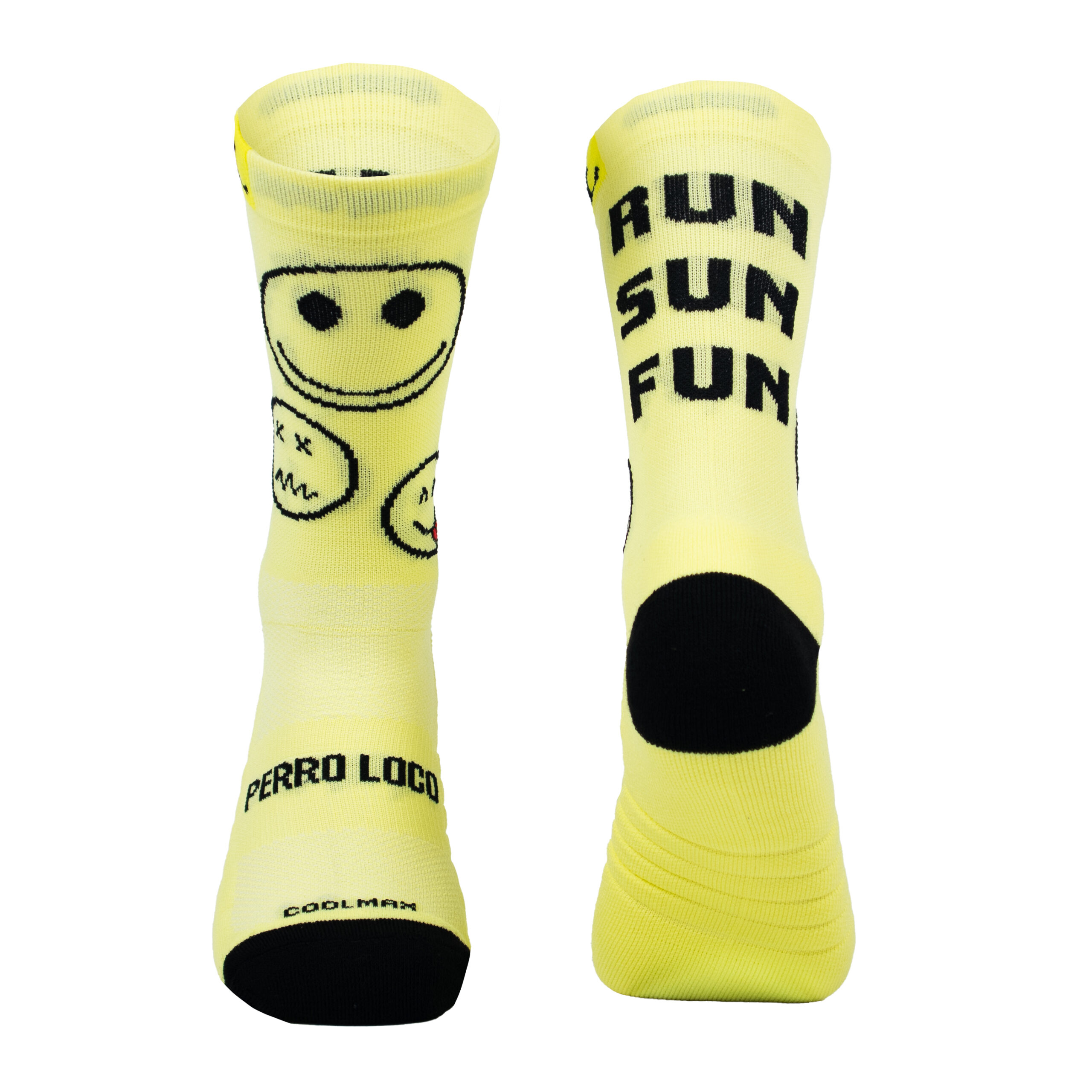 Calcetines Trail Running Perro Loco Run Sun Fun - amarillo - 