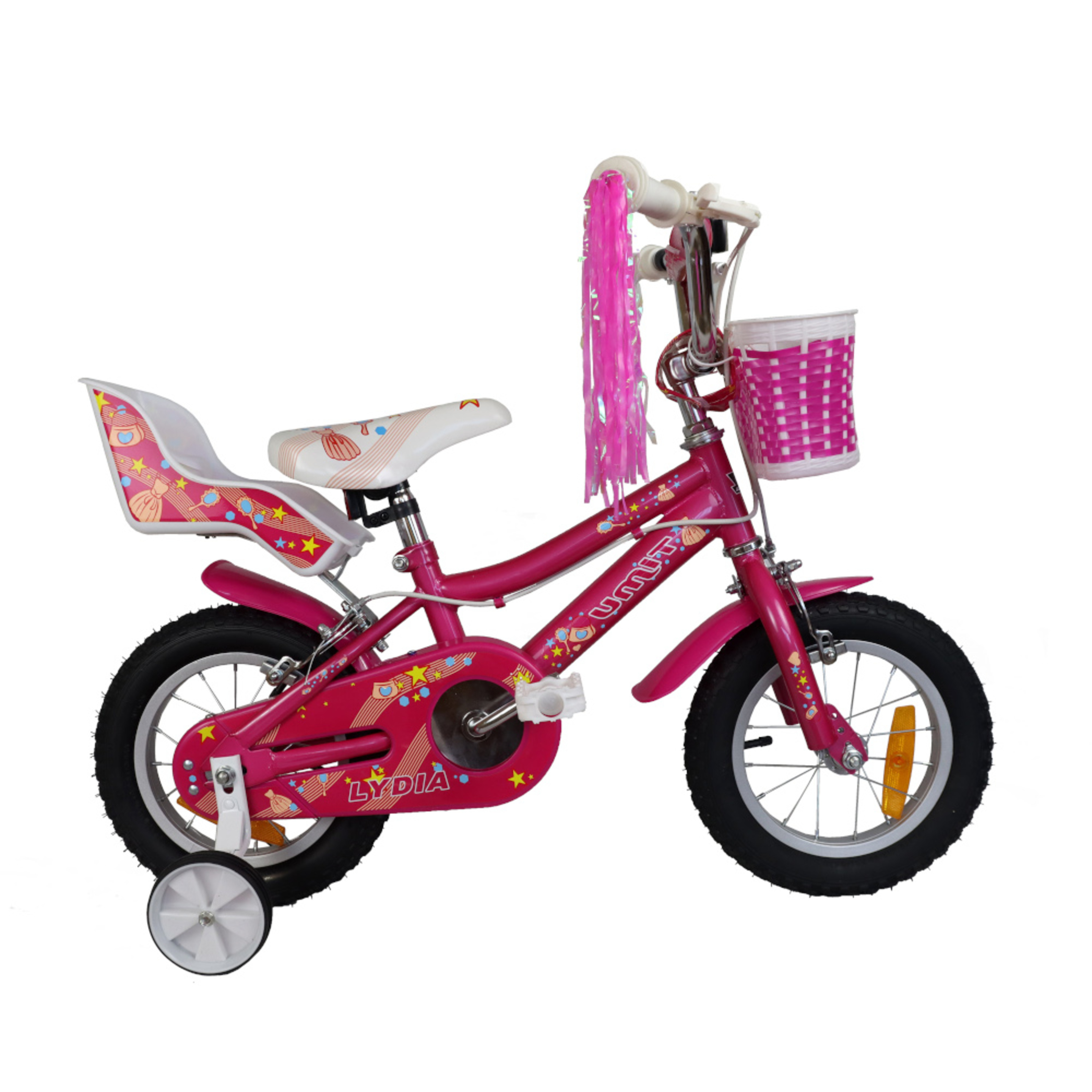 Bicicleta De Montanha Infantil 12" Lydia - rosa - 