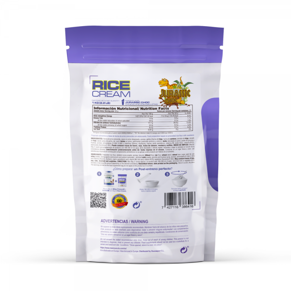 Rice Cream (crema De Arroz Precocida) - 1kg De Mm Supplements Sabor Jurassic Choc  MKP