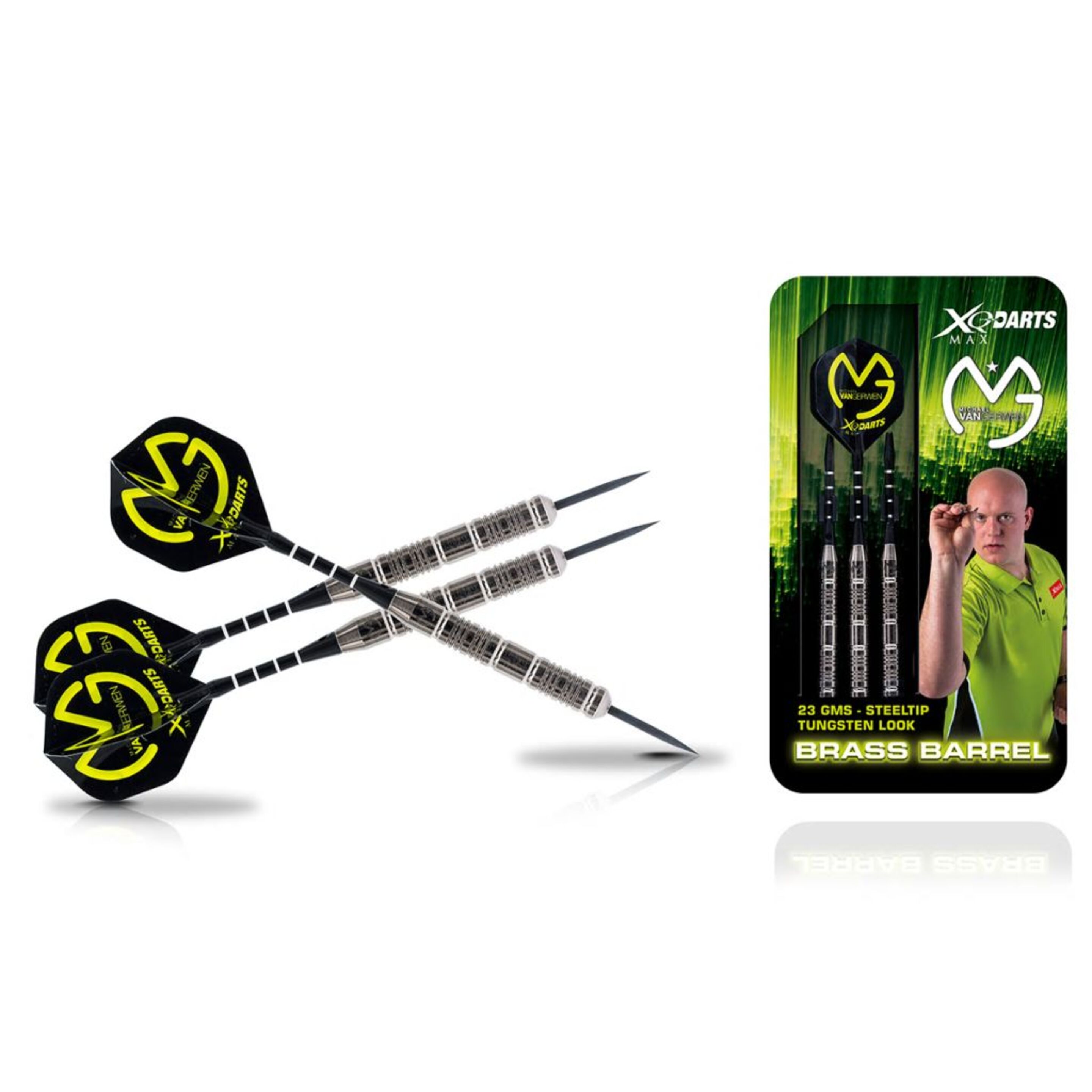 Xqmax Darts Mvg Dardos 23g Latón Negro Y Verde Qd7000650