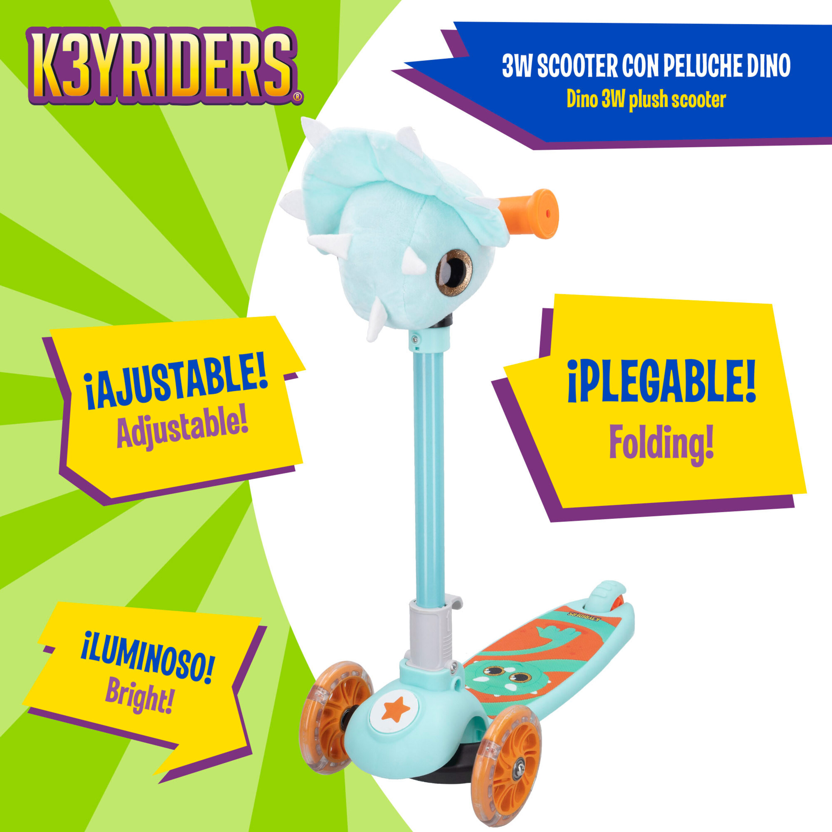 Scooter De Dinossauro De 3 Rodas Infantil K3yriders