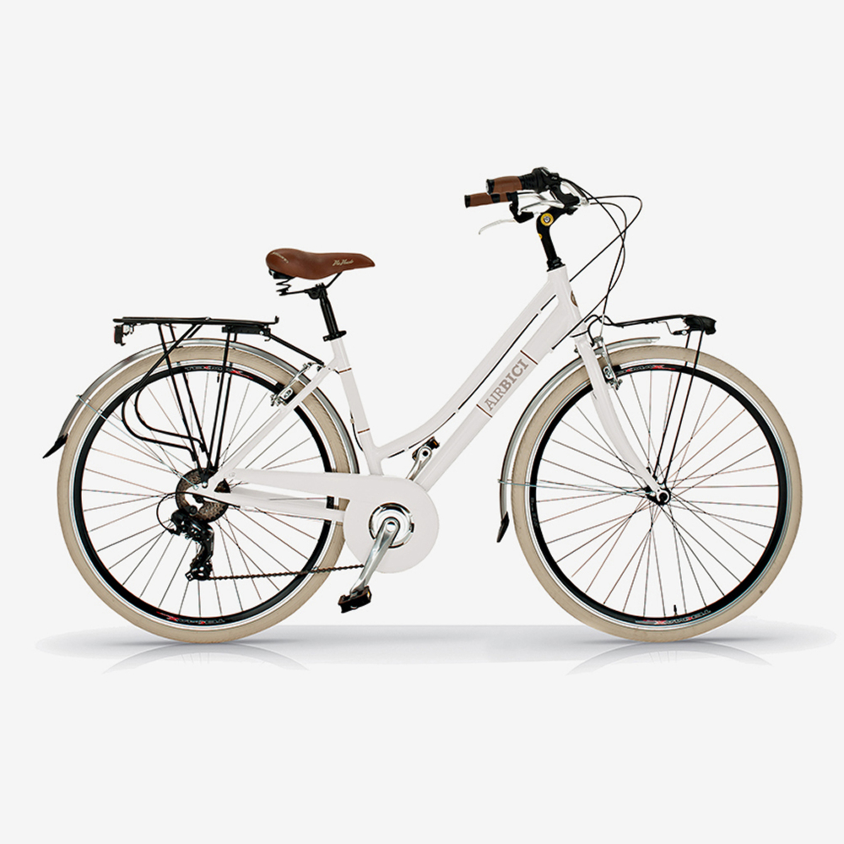 Bicicleta De Ciudad Airbici 605 Elegance - blanco - 
