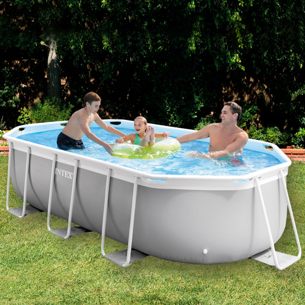 Piscina Desmontável Oval Frame Intex 400x200x100 Com Bomba De Cartucho