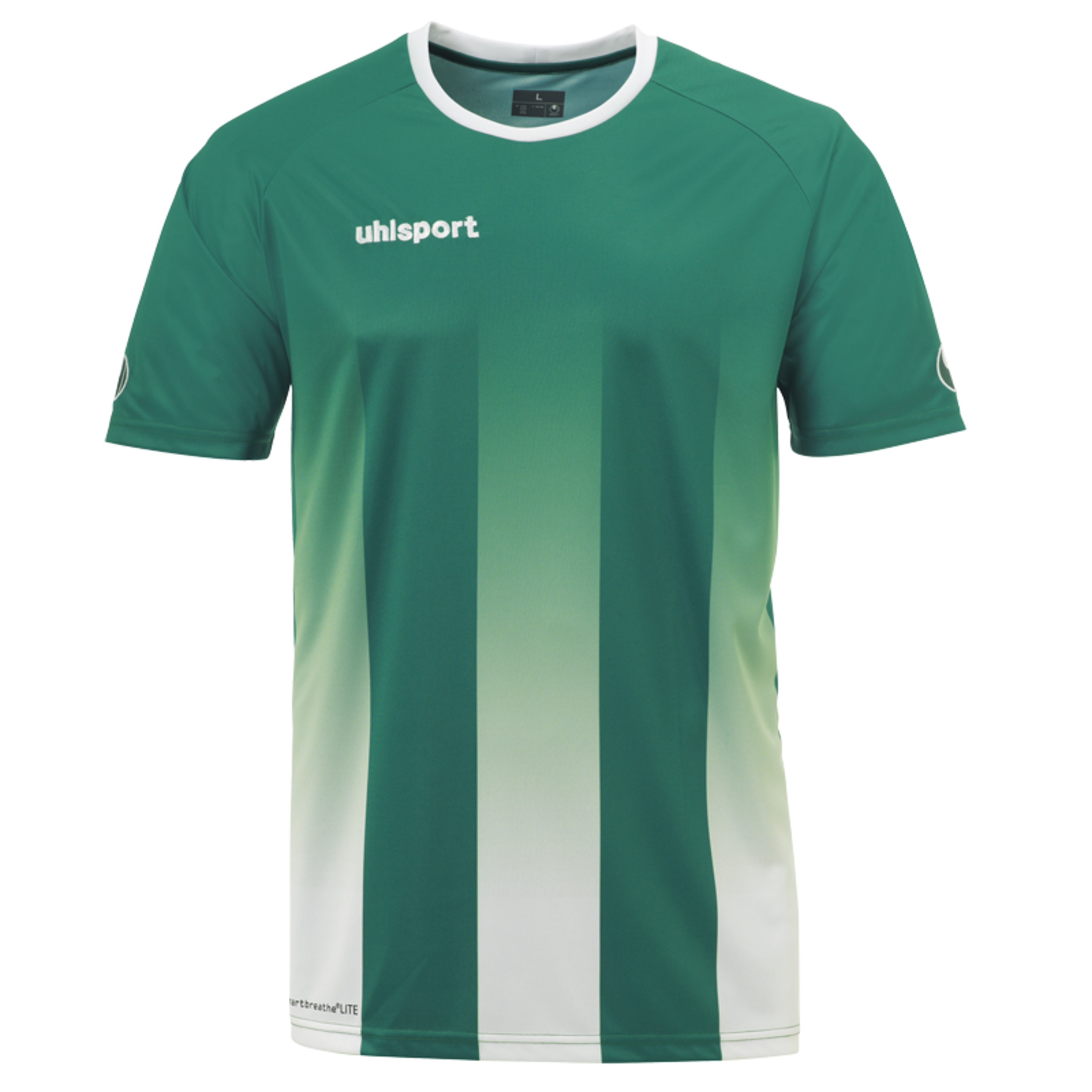 Stripe Camiseta Mc Lagoon/blanco Uhlsport - blanco-verde - 
