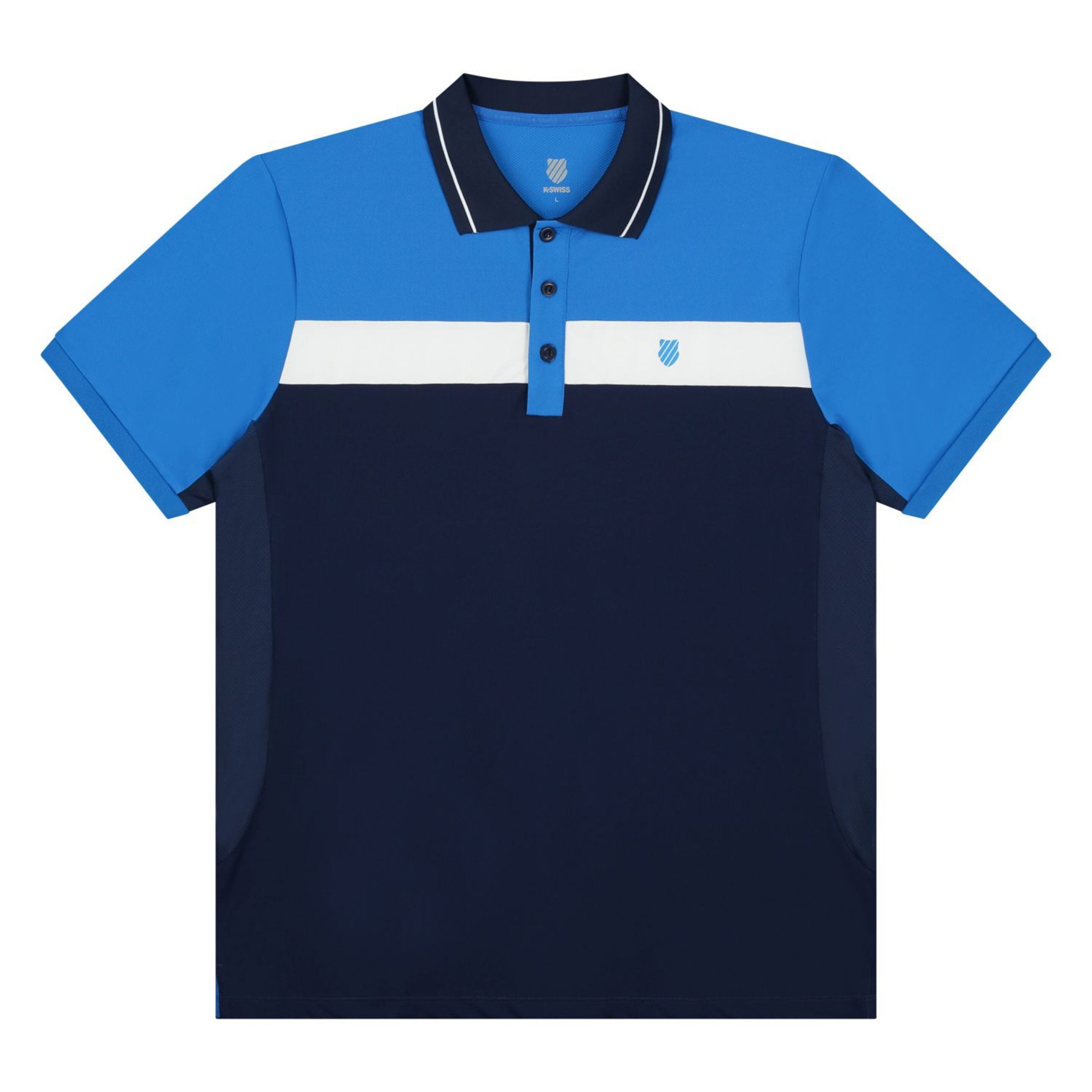 Camisa Polo Tênis/pádel K-swiss Core Team Block - azul - 