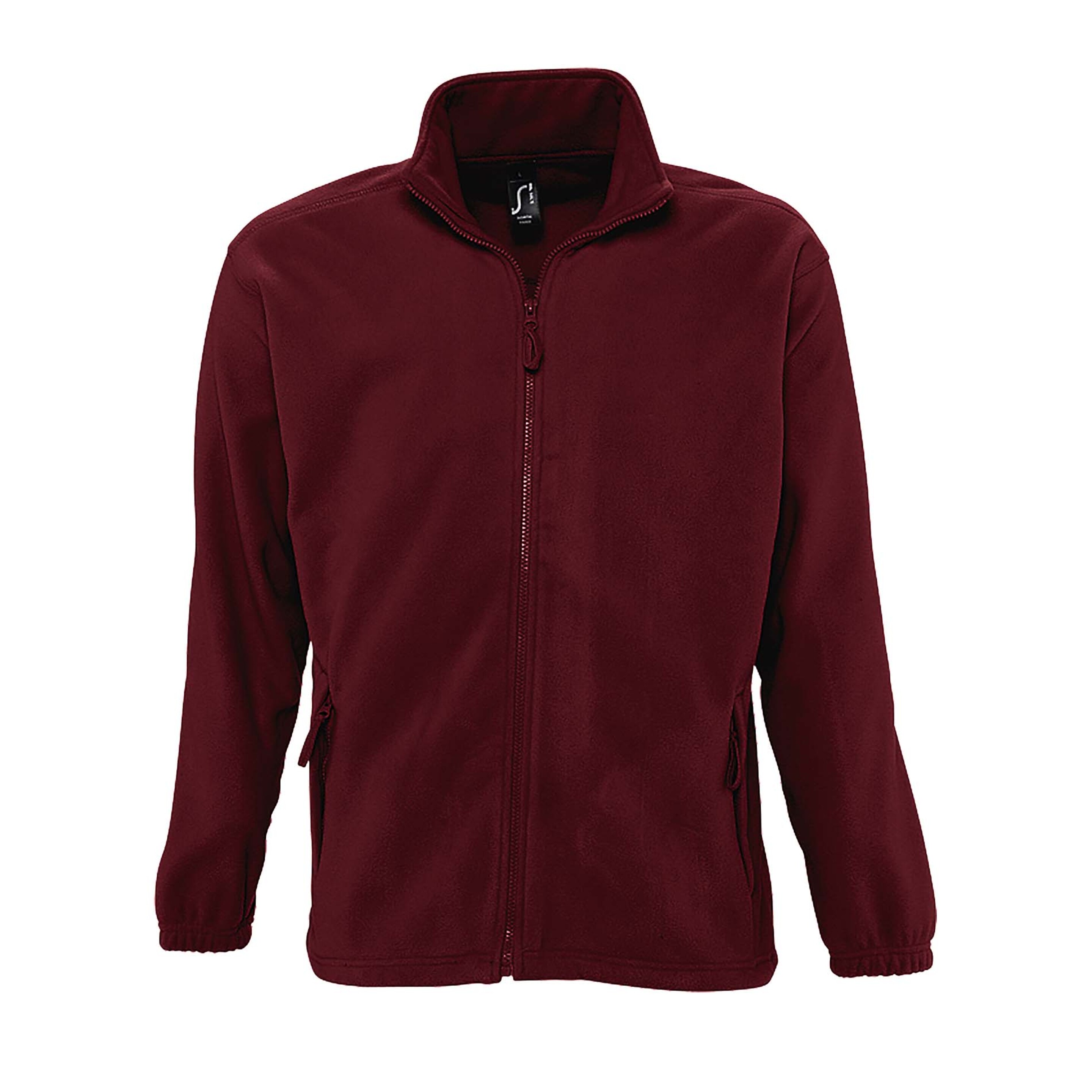 Chaqueta Forro Polar Cremallera Completa Modelo North Hombre Caballero Sols (Burgundy)