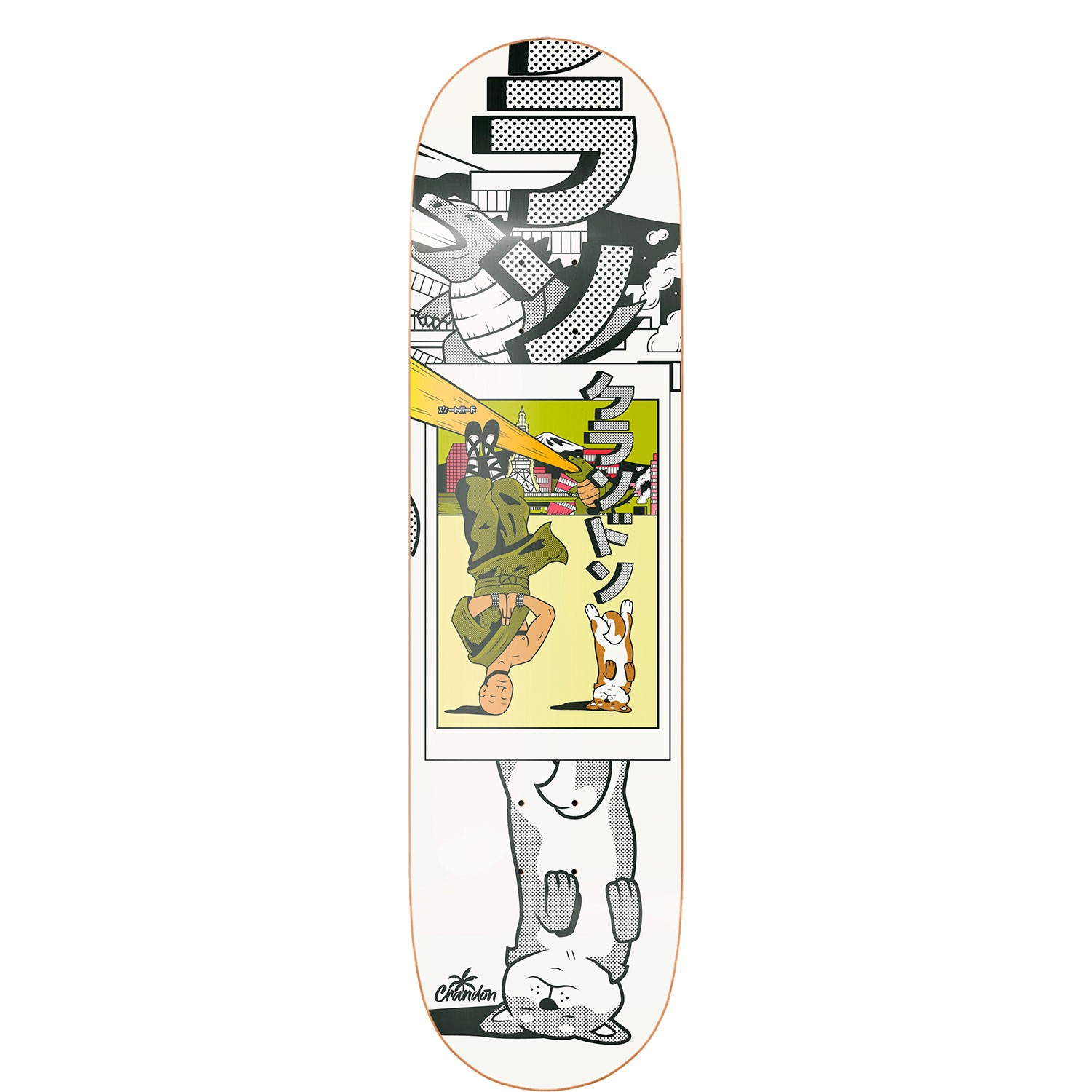 Tabla Skate Crandon Skc775zendeck - blanco-amarillo - 