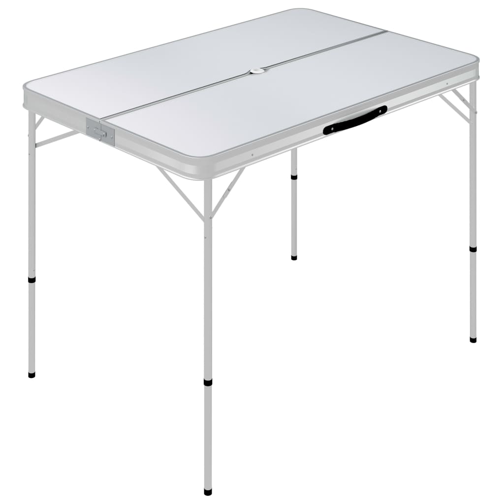 Mesa De Camping Vidaxl Plegable Con 2 Bancos