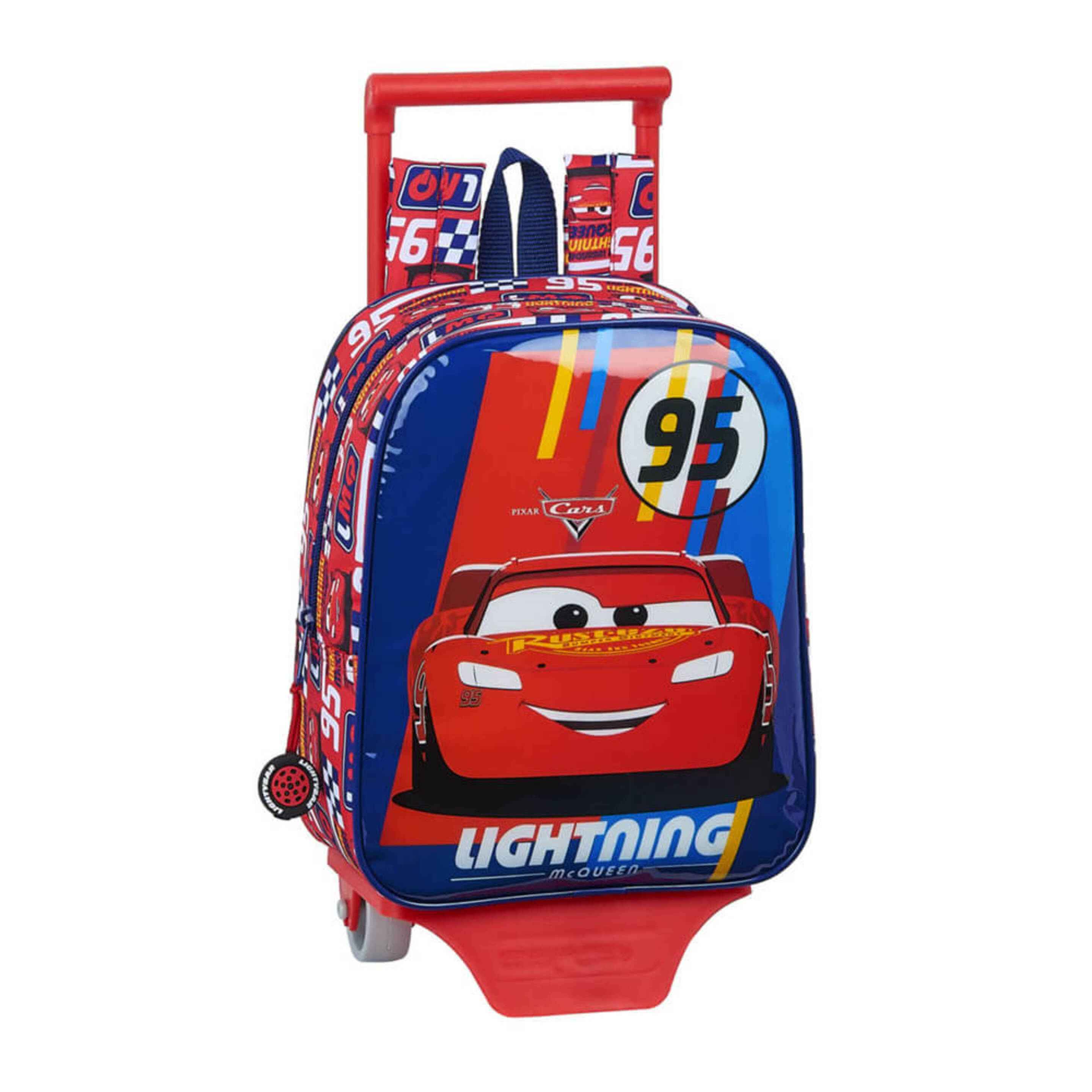 Mochila Cars Racing Guardería Con Carro