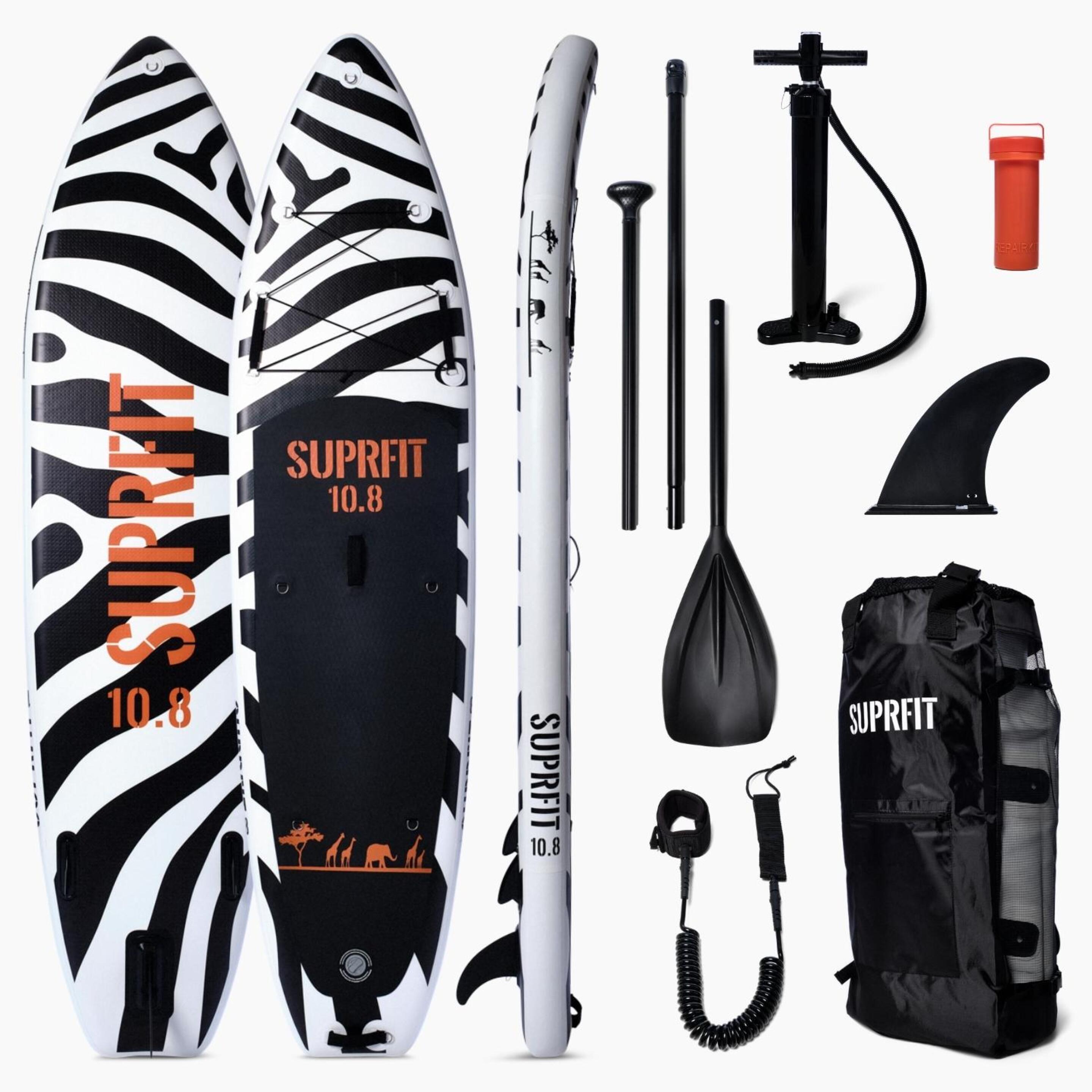Conjunto De Paddle Surf Suprfit Insuflável Safari Zebra - multicolor - 