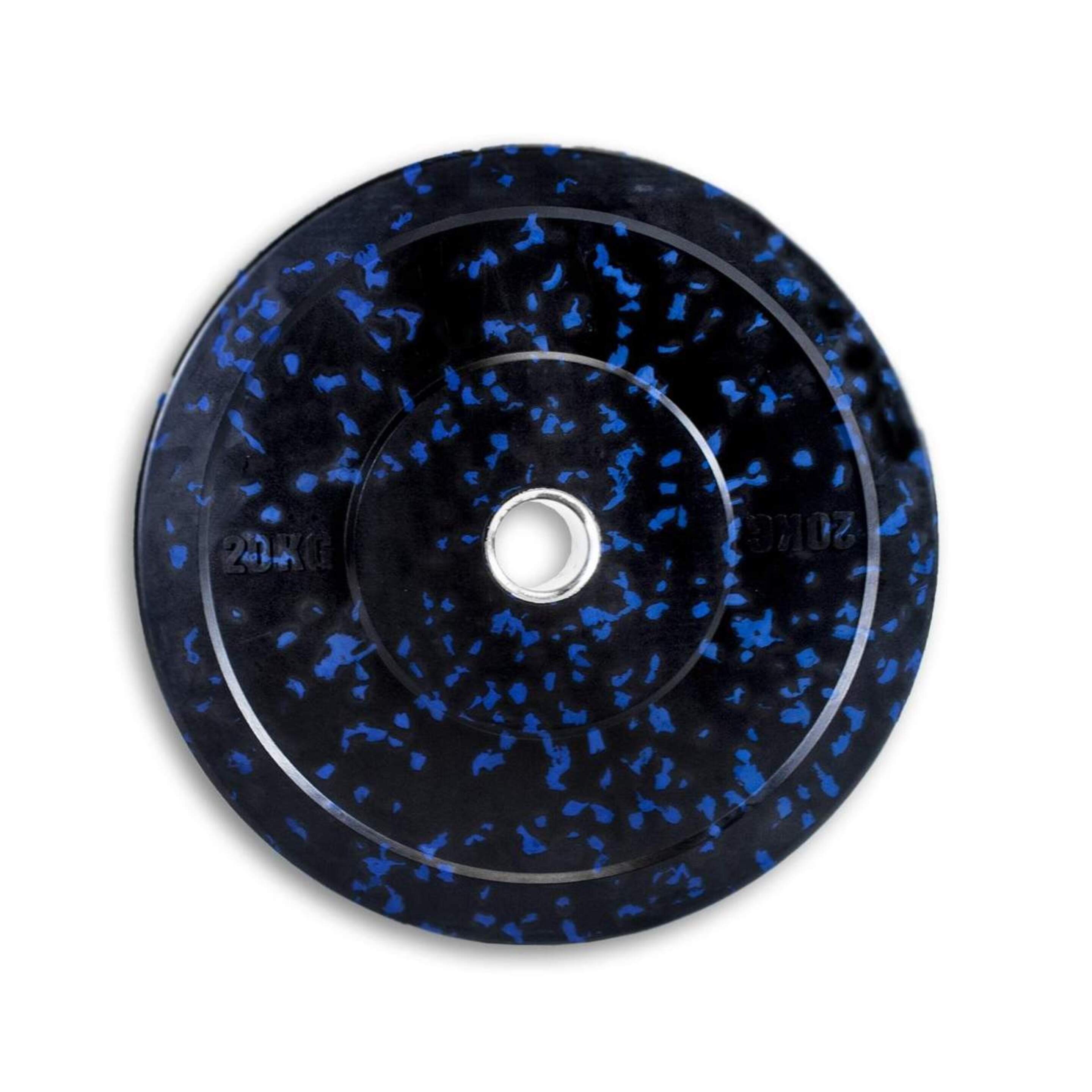 Disco Bumper Goma Halterofilia Kft (20 Kg) - negro-azul - 